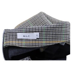 A.L.C. Minirock mit Karomuster aus beigem Polyester