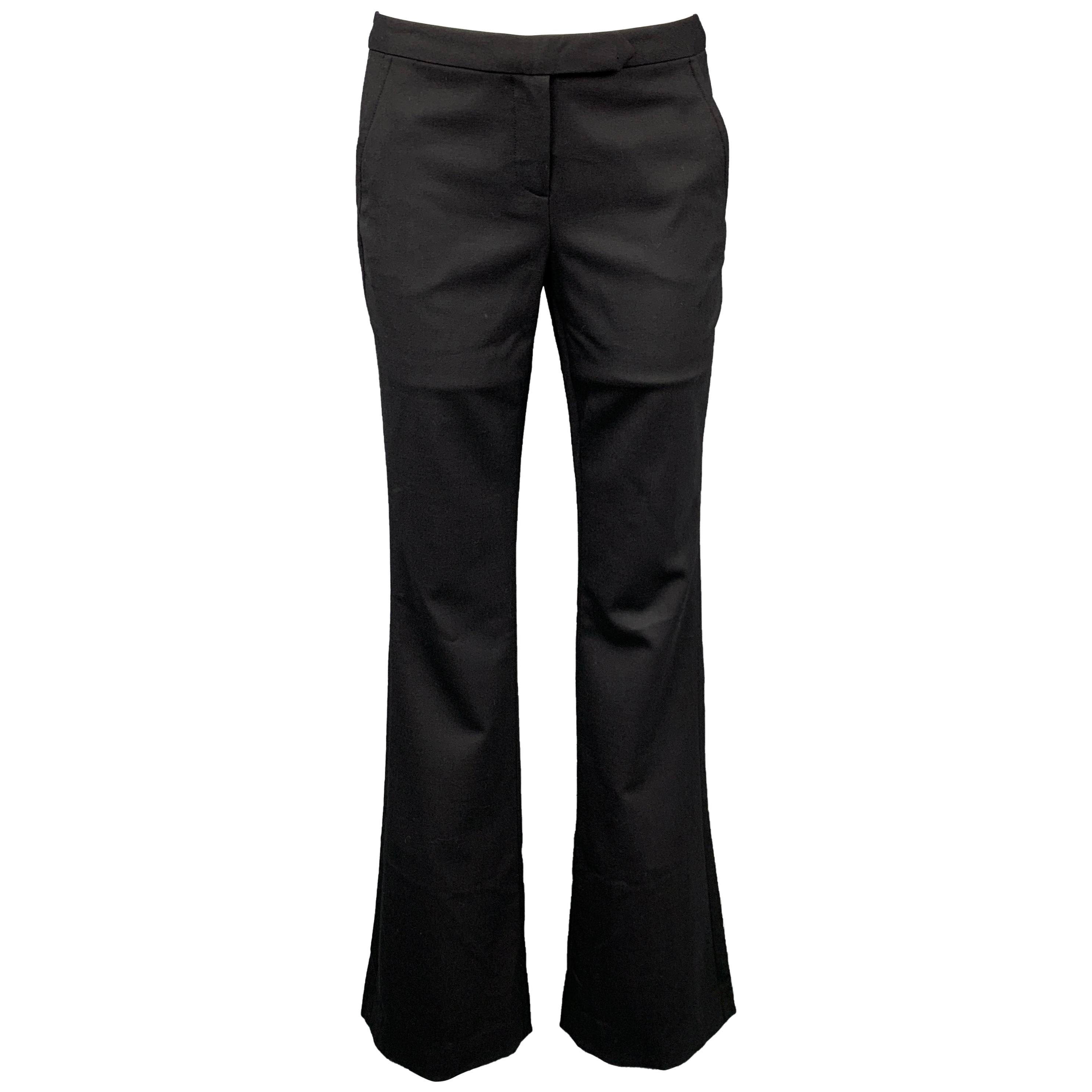 A.L.C. Size 6 Black Wool Blend Dress Pants