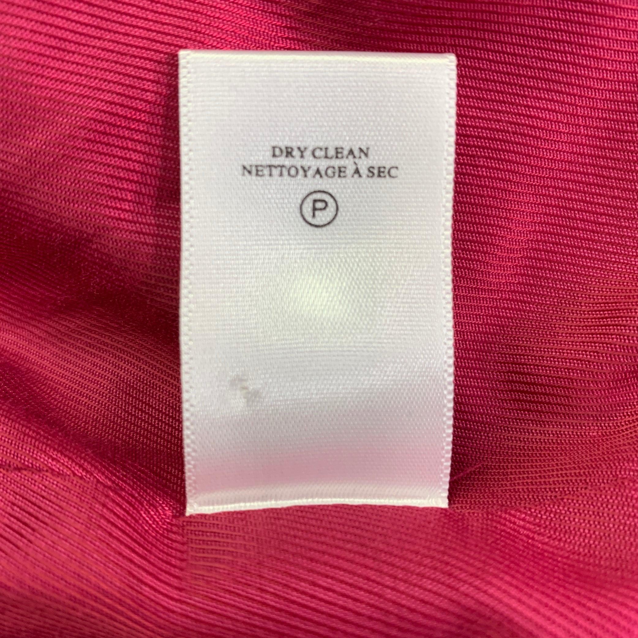 A.L.C. Size 6 Raspberry Red Velvet Peak Lapel Double Breasted Pantsuit For Sale 7