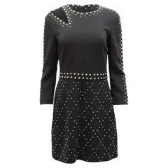 ALC Taraji – Kleid mit Nieten und Ausschnitten aus schwarzer Viskose