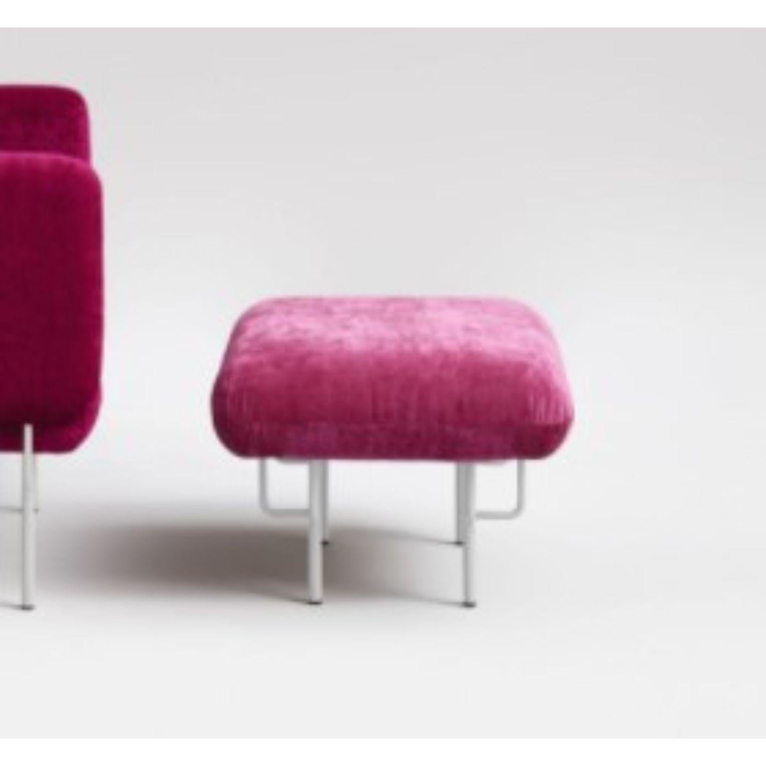 Postmoderne Petit repose-pieds Alce, chromé par Pepe Albargues en vente