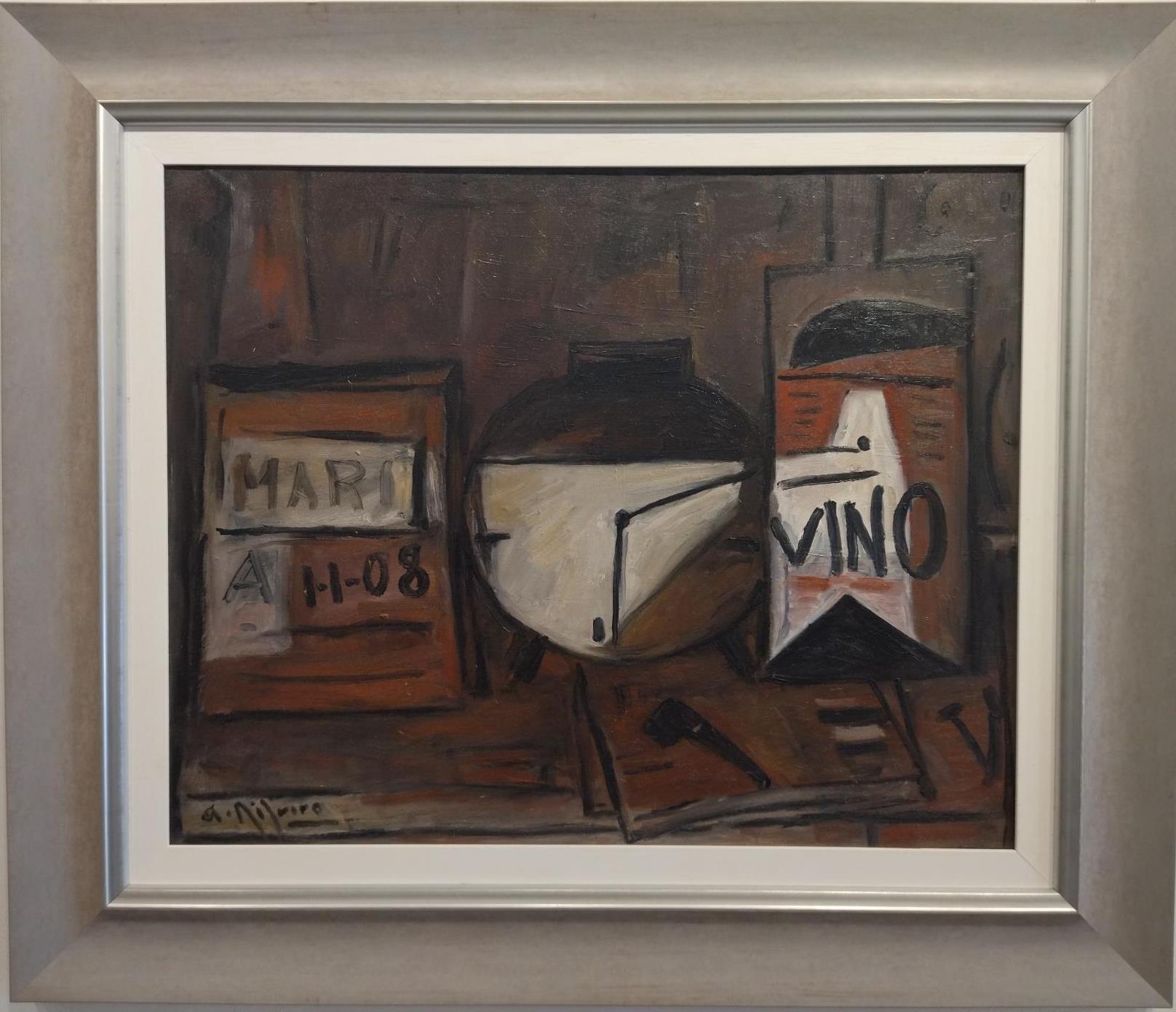 A. Bibeiro. Peinture constructiviste originale sur toile à l'huile
Œuvre originale et unique d'Alceu Ribeiro
Signé par l'artiste. 
Parfait état.

RIBEIRO, Alceu (Artigas, Uruguay, 1919 - Palma de Majorque, 2013). 
Peintre, sculpteur et muraliste
