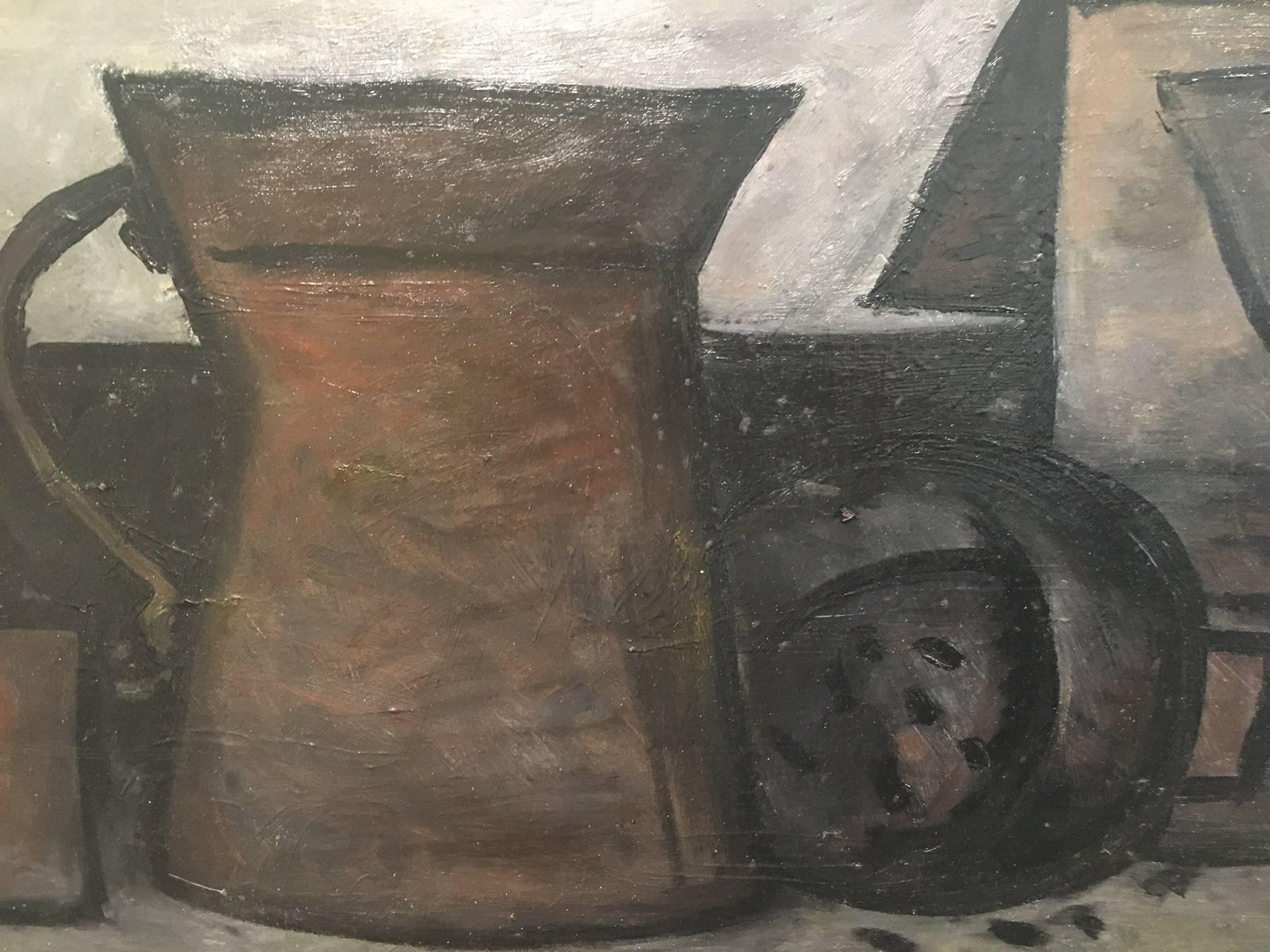 A. Ribeiro  Original Öl Leinwand Konstruktivistisches Gemälde im Angebot 1