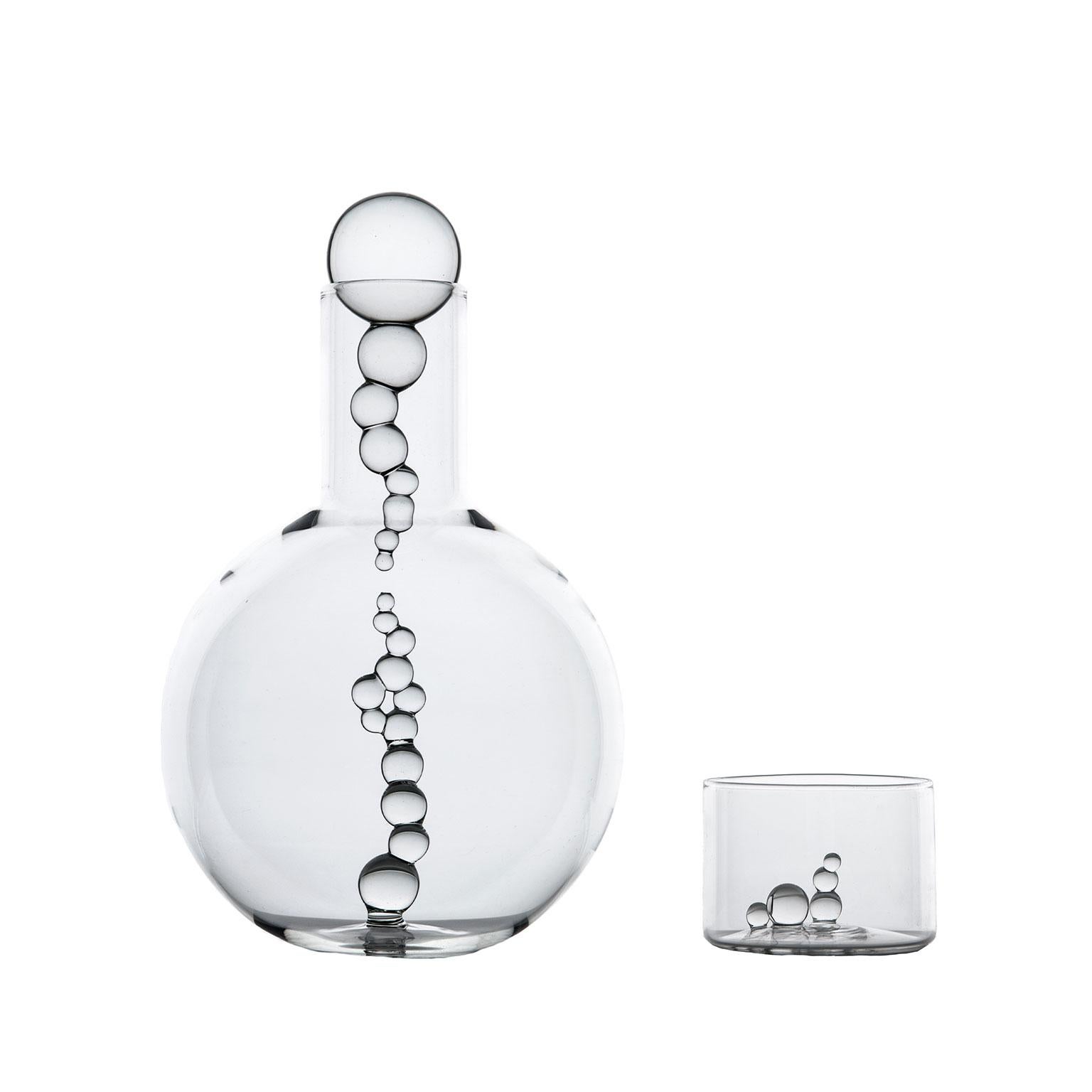 Zeitgenössische mundgeblasene Alchemica Old Fashioned Glass Liquor Bar Cocktail Bubble im Zustand „Neu“ im Angebot in Camisano Vicentino, IT