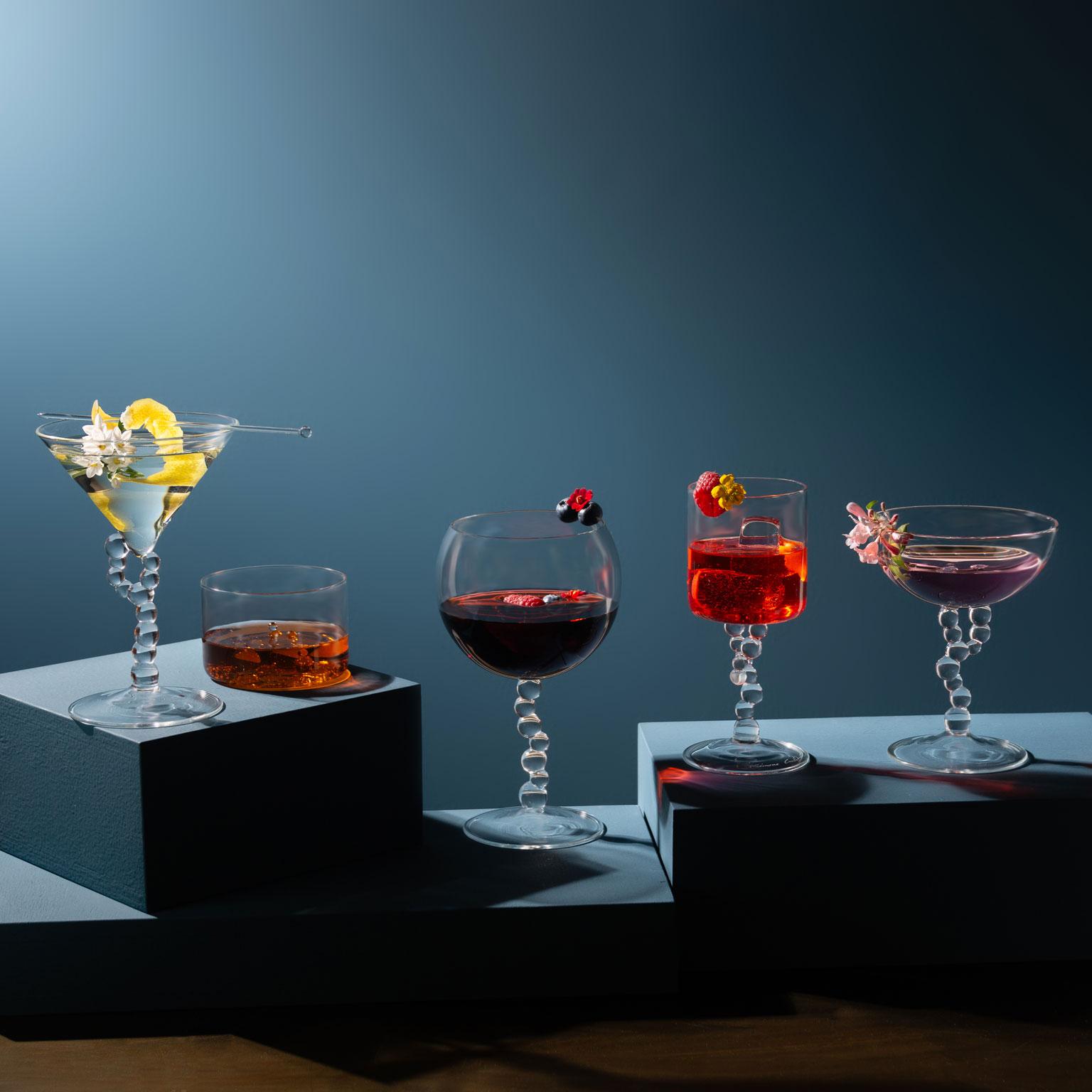 Contemporary Hand Blown Glass Bottle 