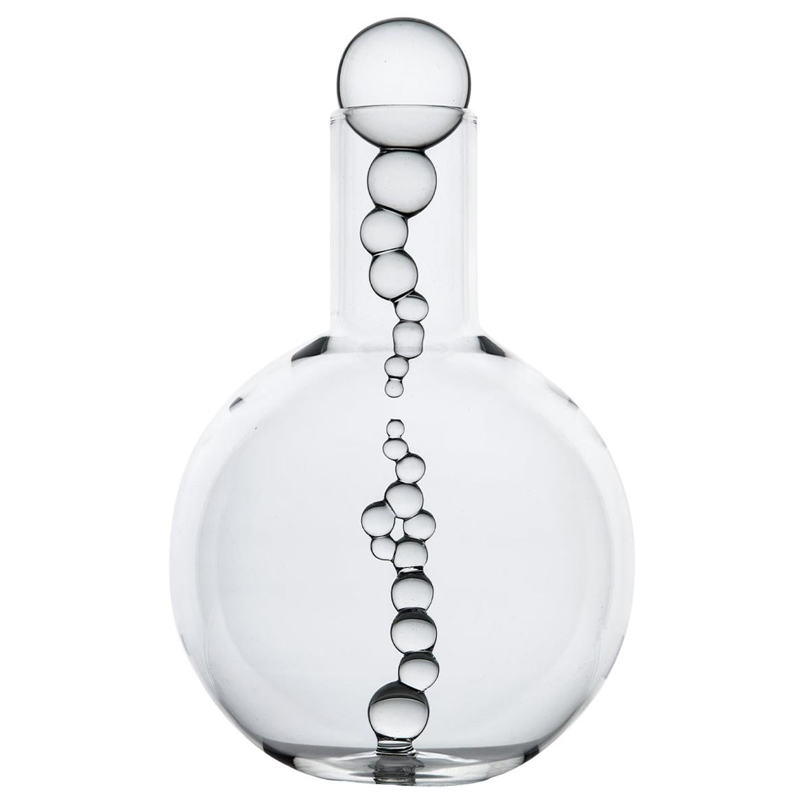 Italian Contemporary Hand Blown Glass Bottle 