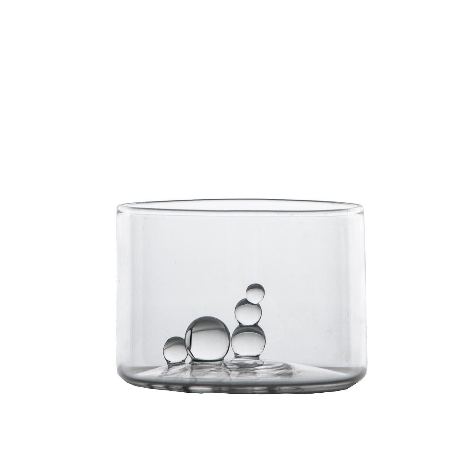 Contemporary Hand Blown Glass Bottle 