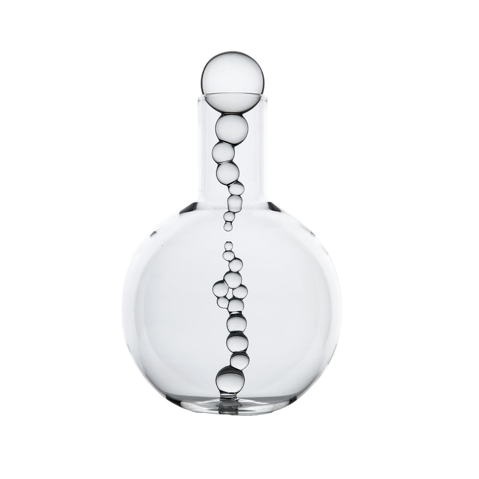 Contemporary Hand Blown Glass Bottle 