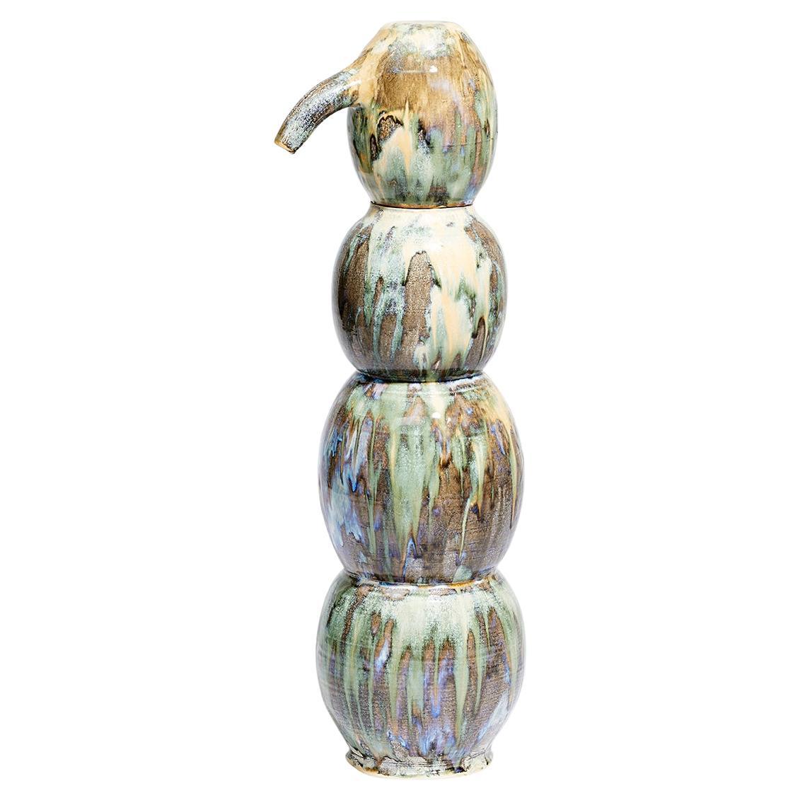Alchemical Aludel (Citrinitas) vase by Cathrine Raben Davidsen