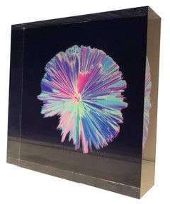 Digital 3D art on selfstanding acrylic glass, Indigo series #4502, 