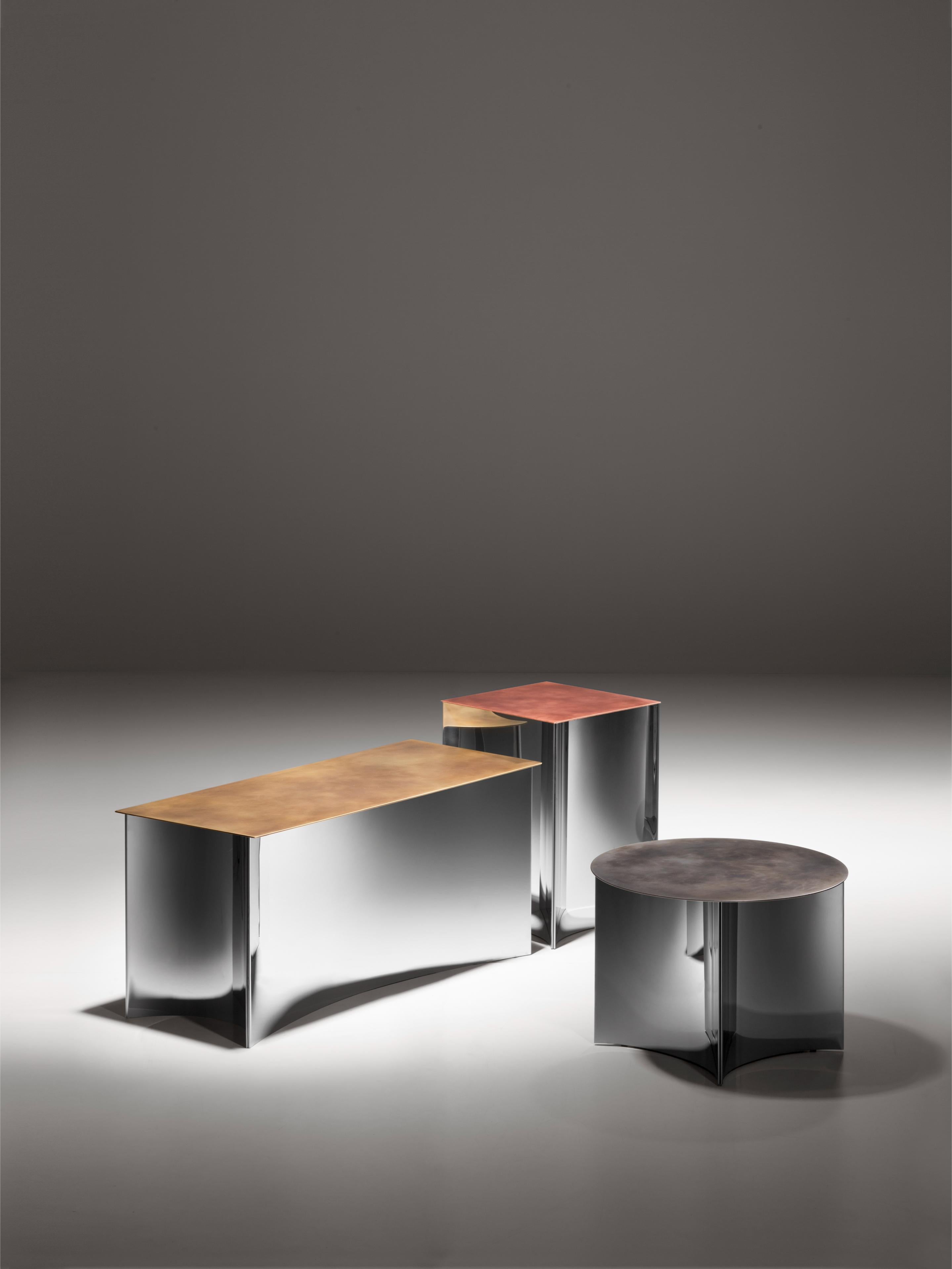 Acier inoxydable Table d'appoint Alchemy 35 de De Castelli en vente