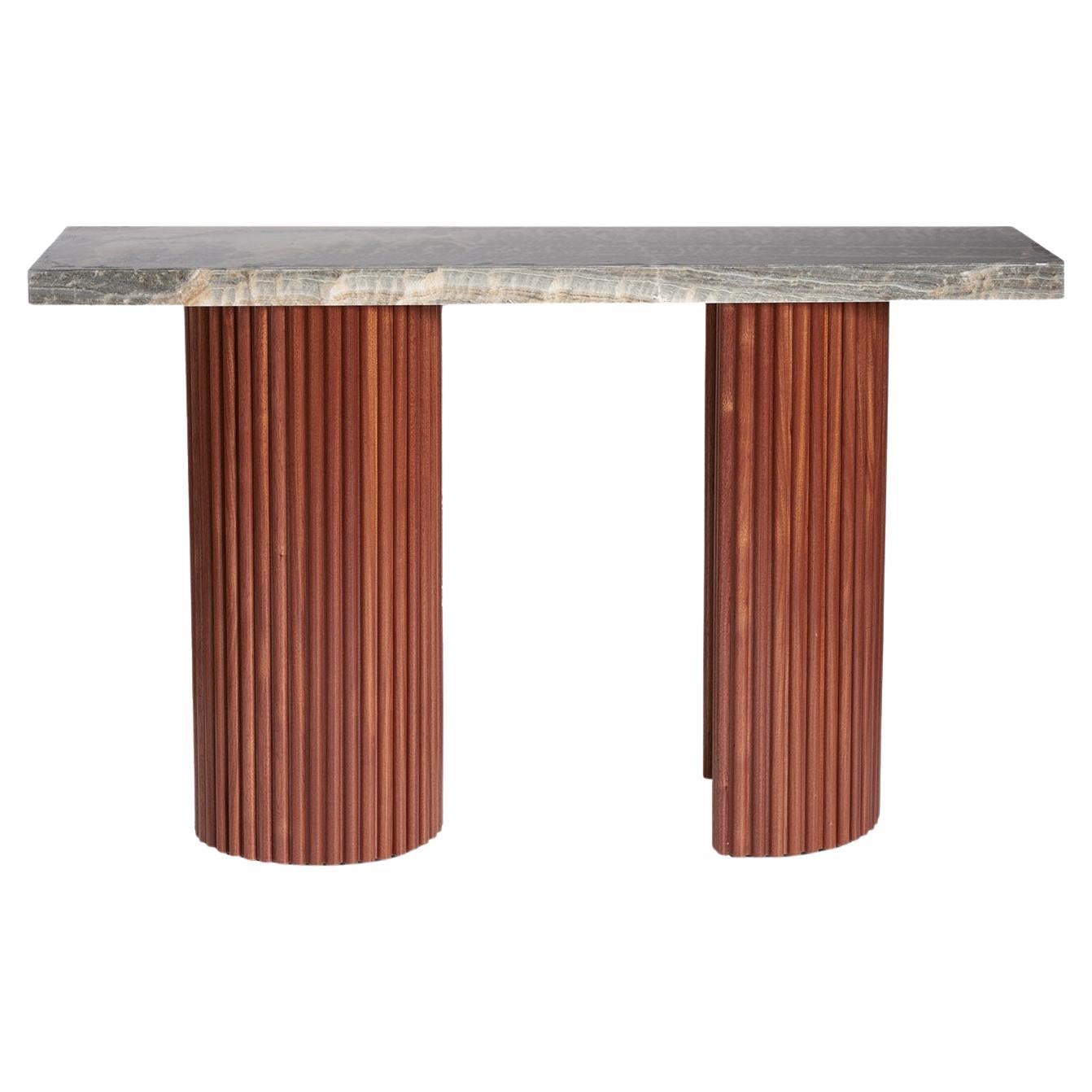 Alchimia Aral Tiger Gray Onyx Console by Martina Innocenti For Sale