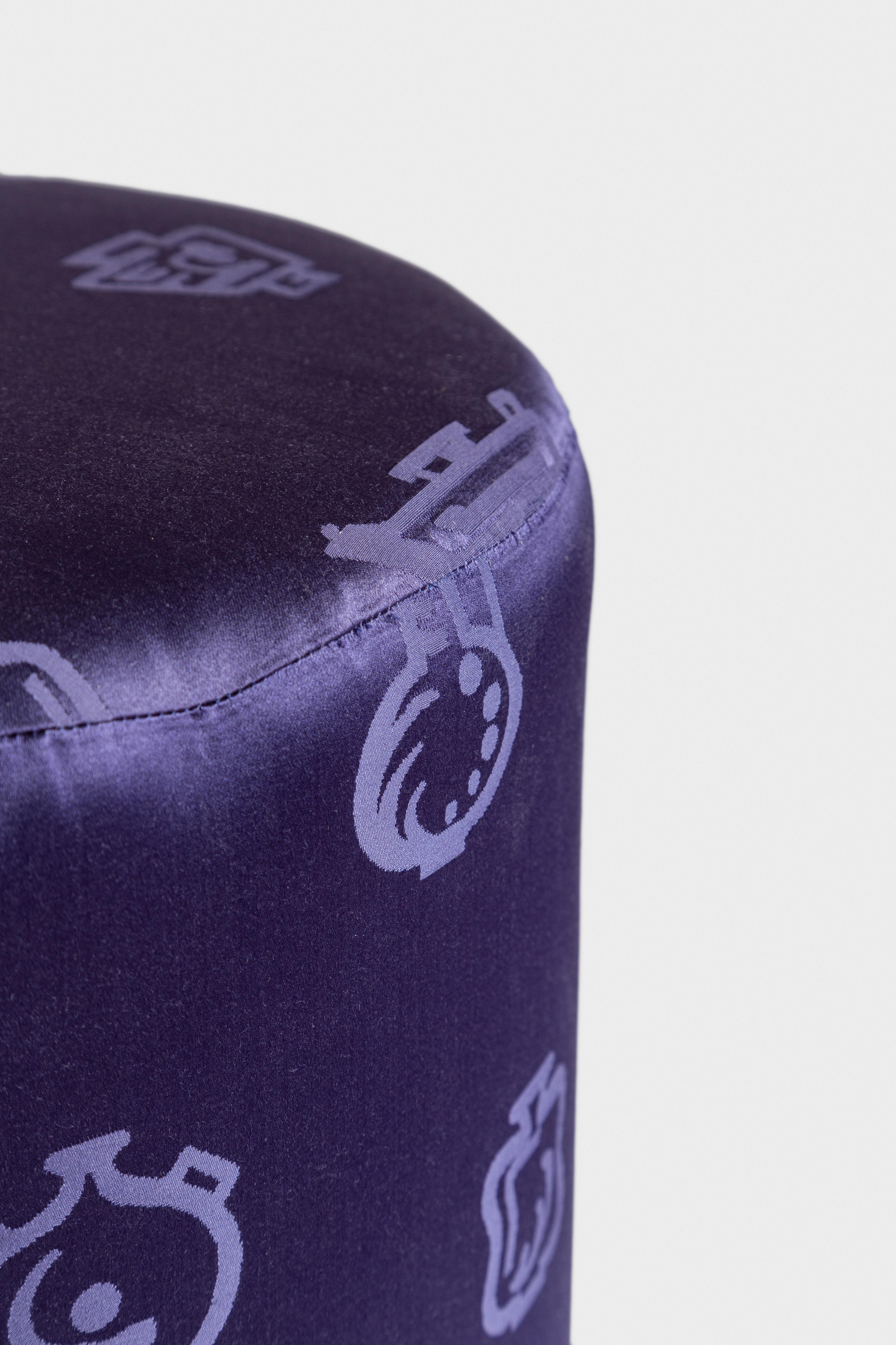 Italian Alchimia Blue by Gio Ponti, Contemporary Pouf Footstools by Vito Nesta For Sale