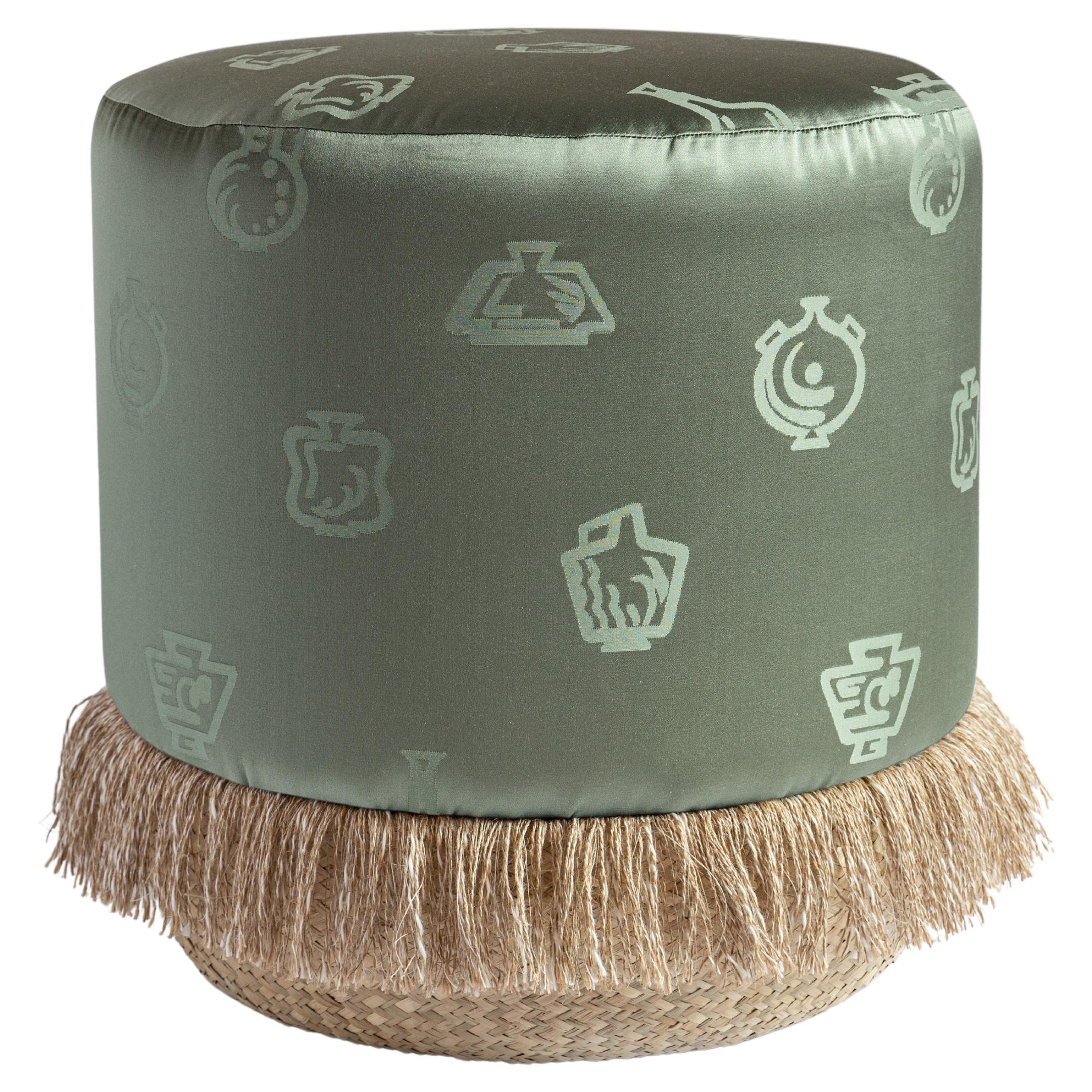Alchimia Celadon de Gio Ponti, Pouf contemporain de Vito Nesta