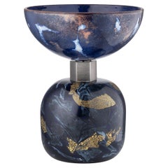 Alchimia D805 cup, fire enamel on copper & Murano glass