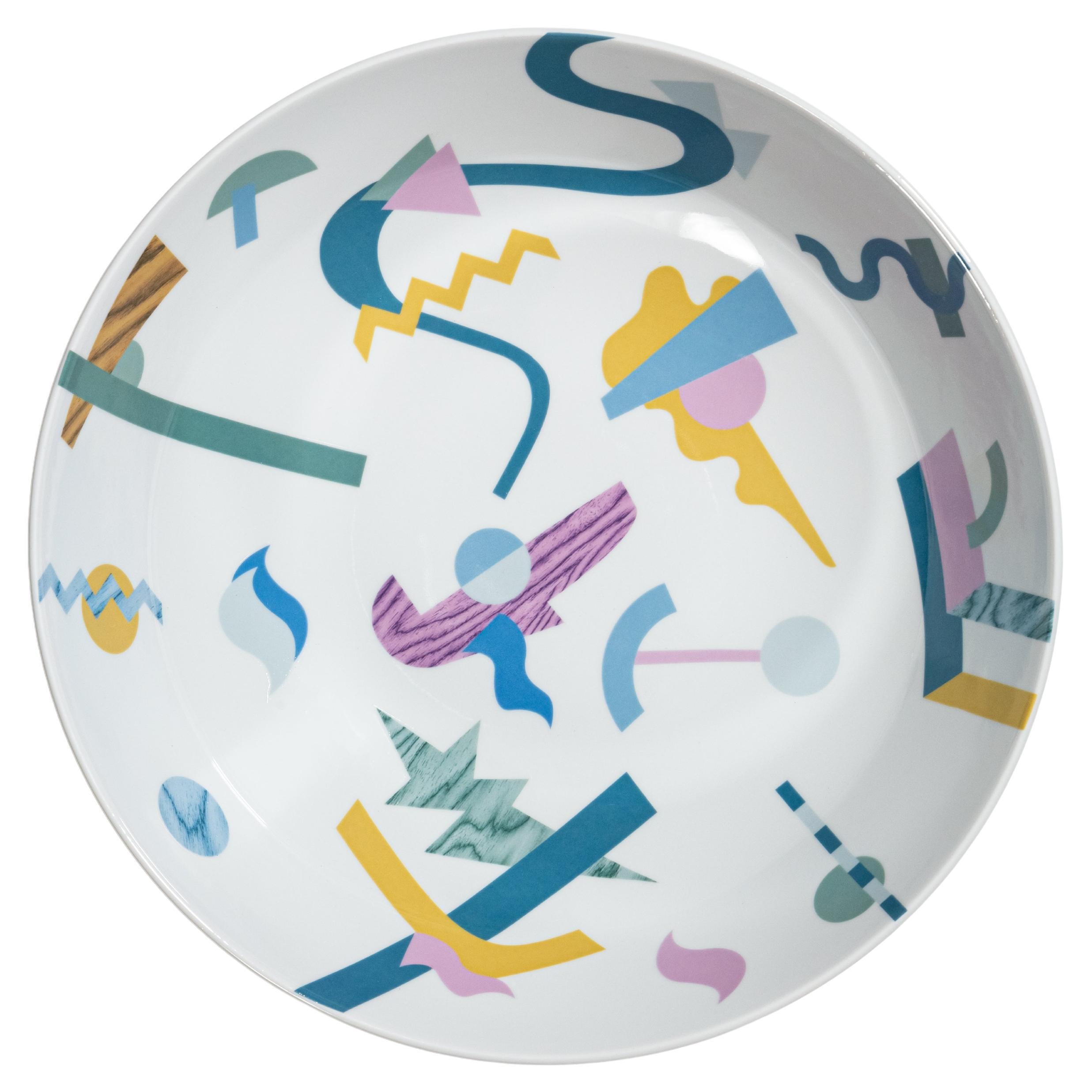 Alchimie Contemporary Decorated Porcelain Bowl Design by Vito Nesta 