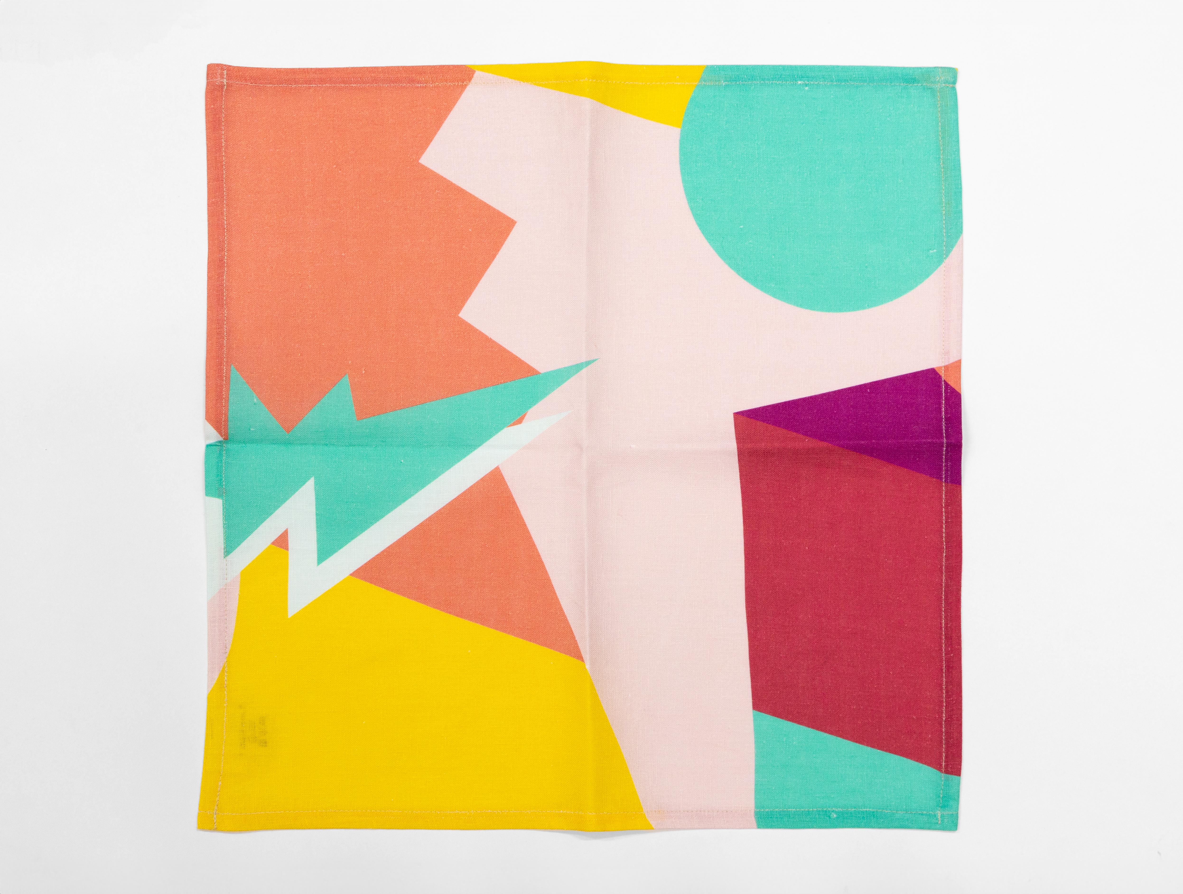 Alchimie Contemporary Linen Tablecloth avec 6 serviettes de Vito Nesta en vente 3