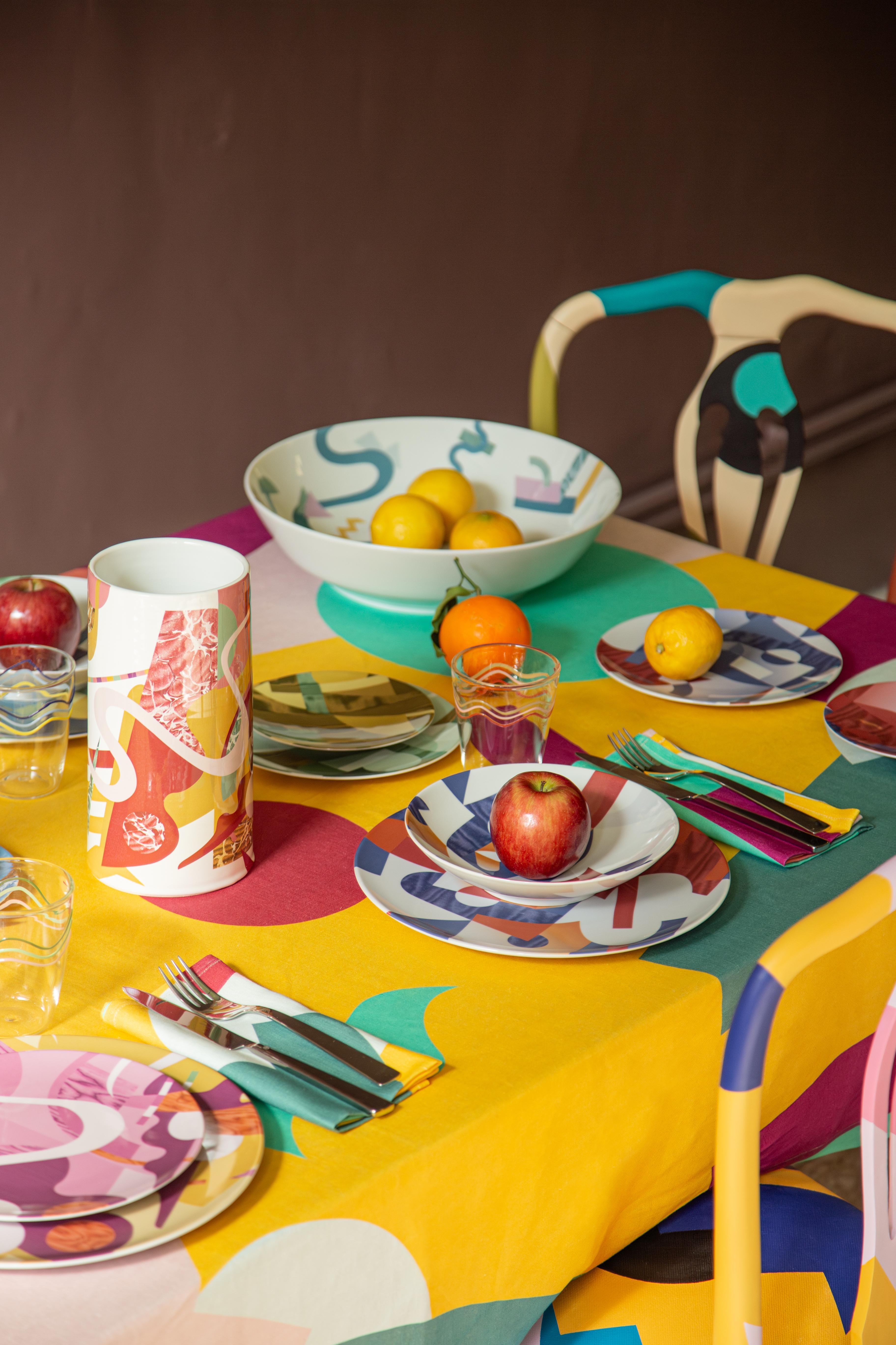 Jarrón Alchimie Contemporáneo de Maiolica con Diseño Decorativo de Vito Nesta en venta 1