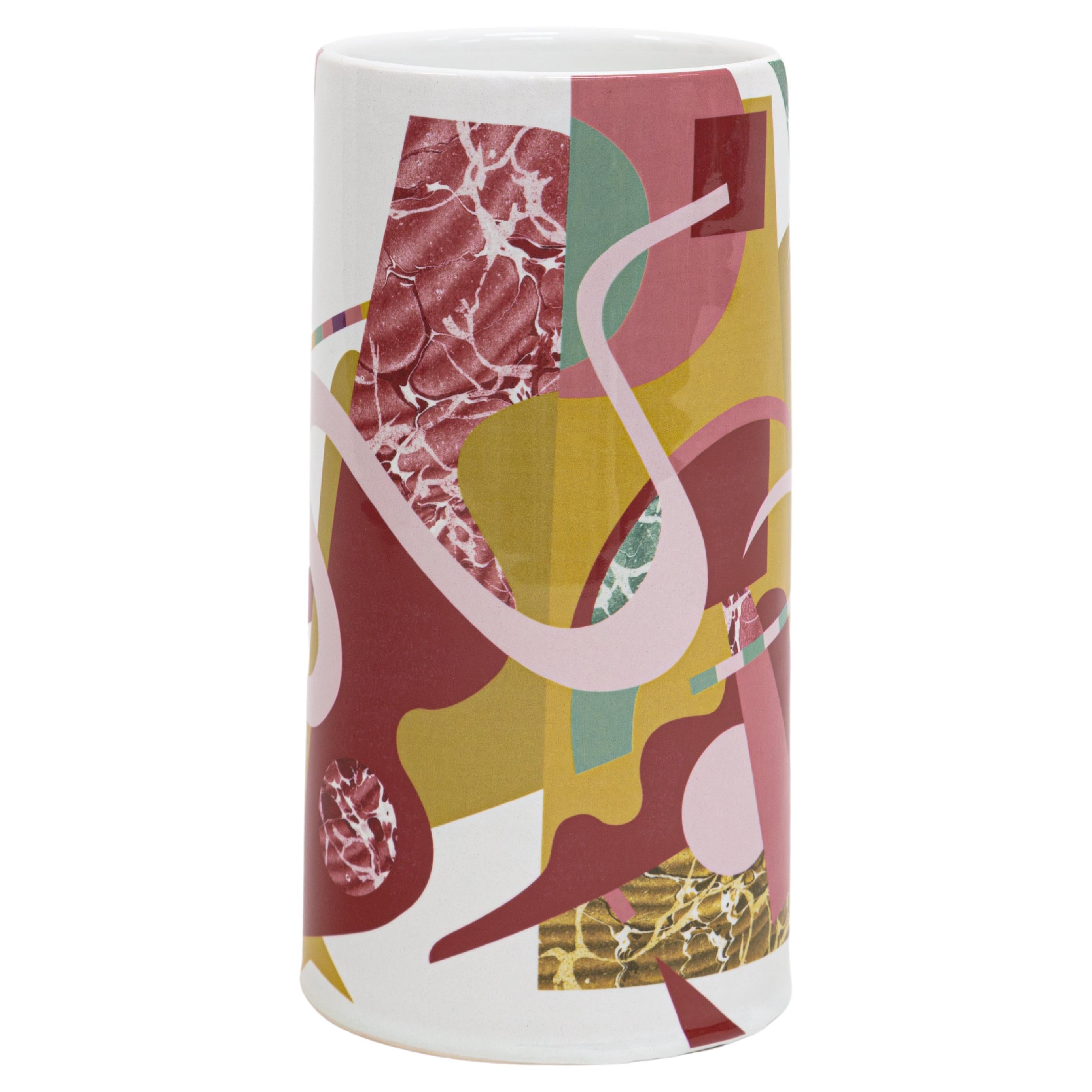 Jarrón Alchimie Contemporáneo de Maiolica con Diseño Decorativo de Vito Nesta en venta