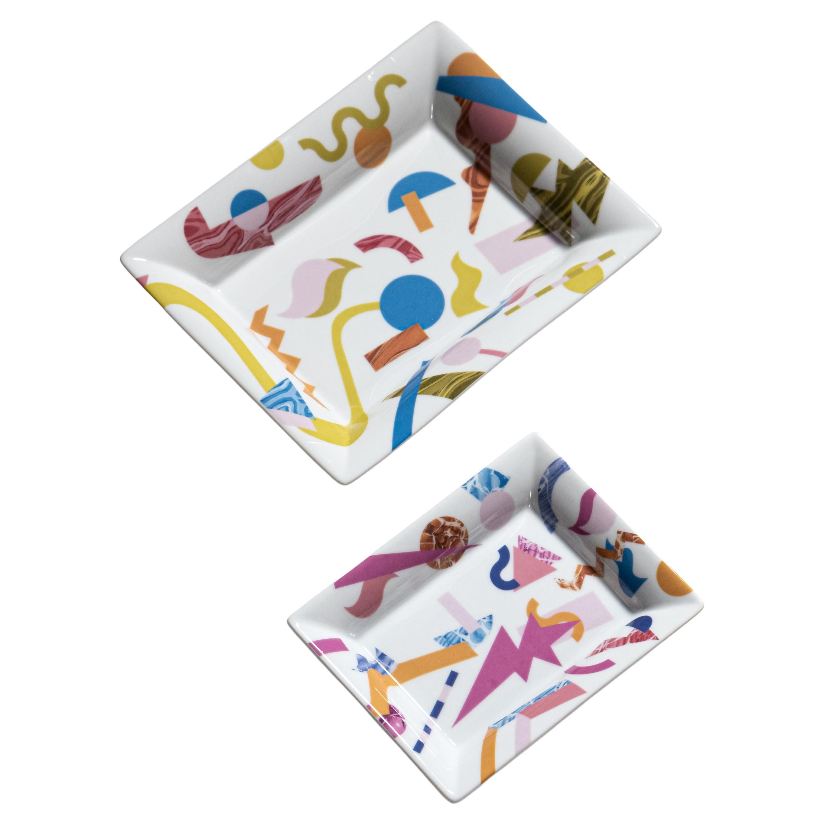 Vaciabolsillos contemporáneo de porcelana Alchimie, dos tamaños, de Vito Nesta