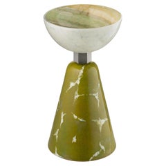 Jarrón Alchimie G802 de Debonademeo, esmalte al fuego sobre cobre y cristal de Murano
