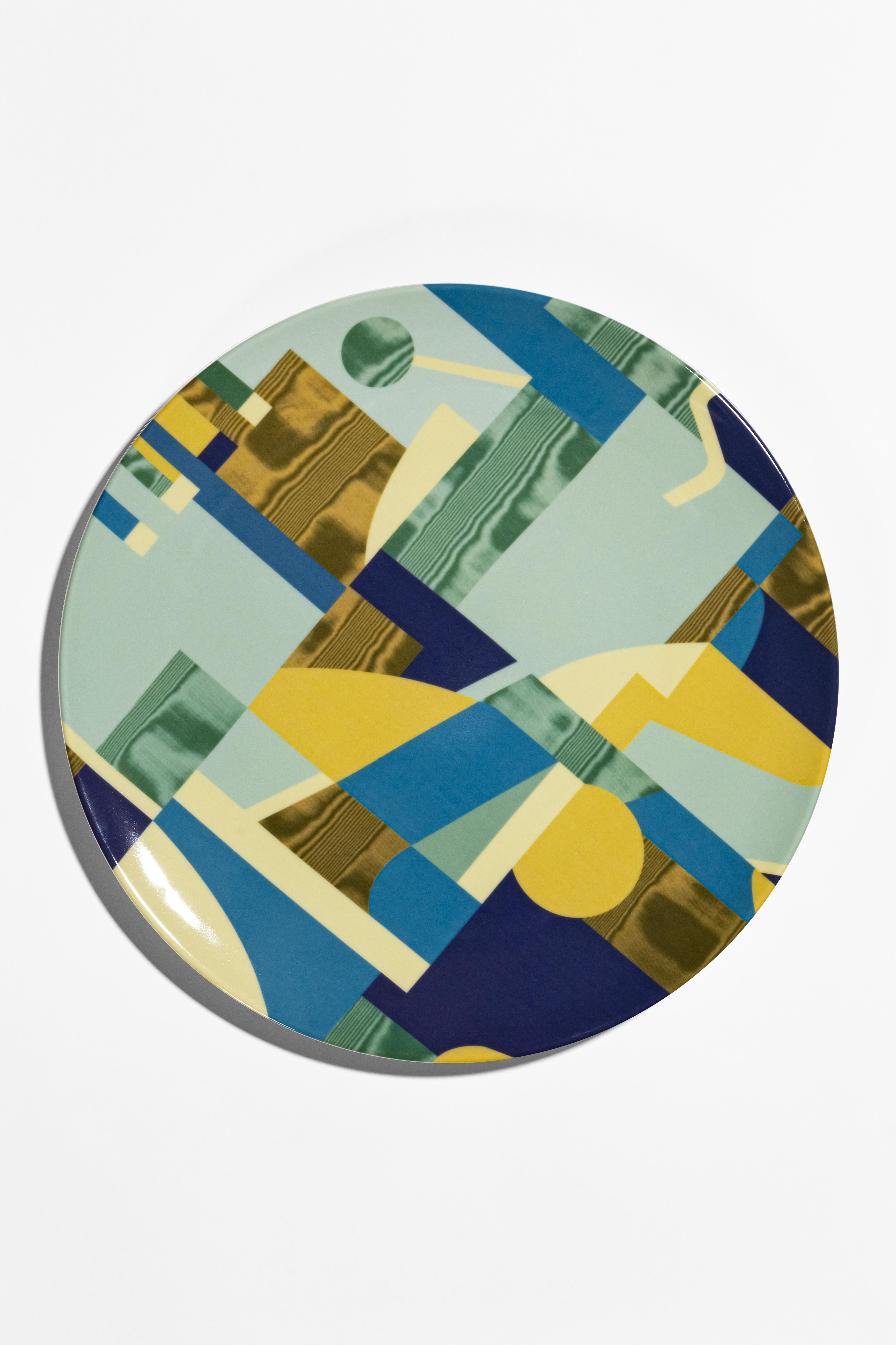 Alchimie, Seis Platos de Vajilla de Porcelana Contemporánea con Diseño Decorativo Siglo XXI y contemporáneo en venta