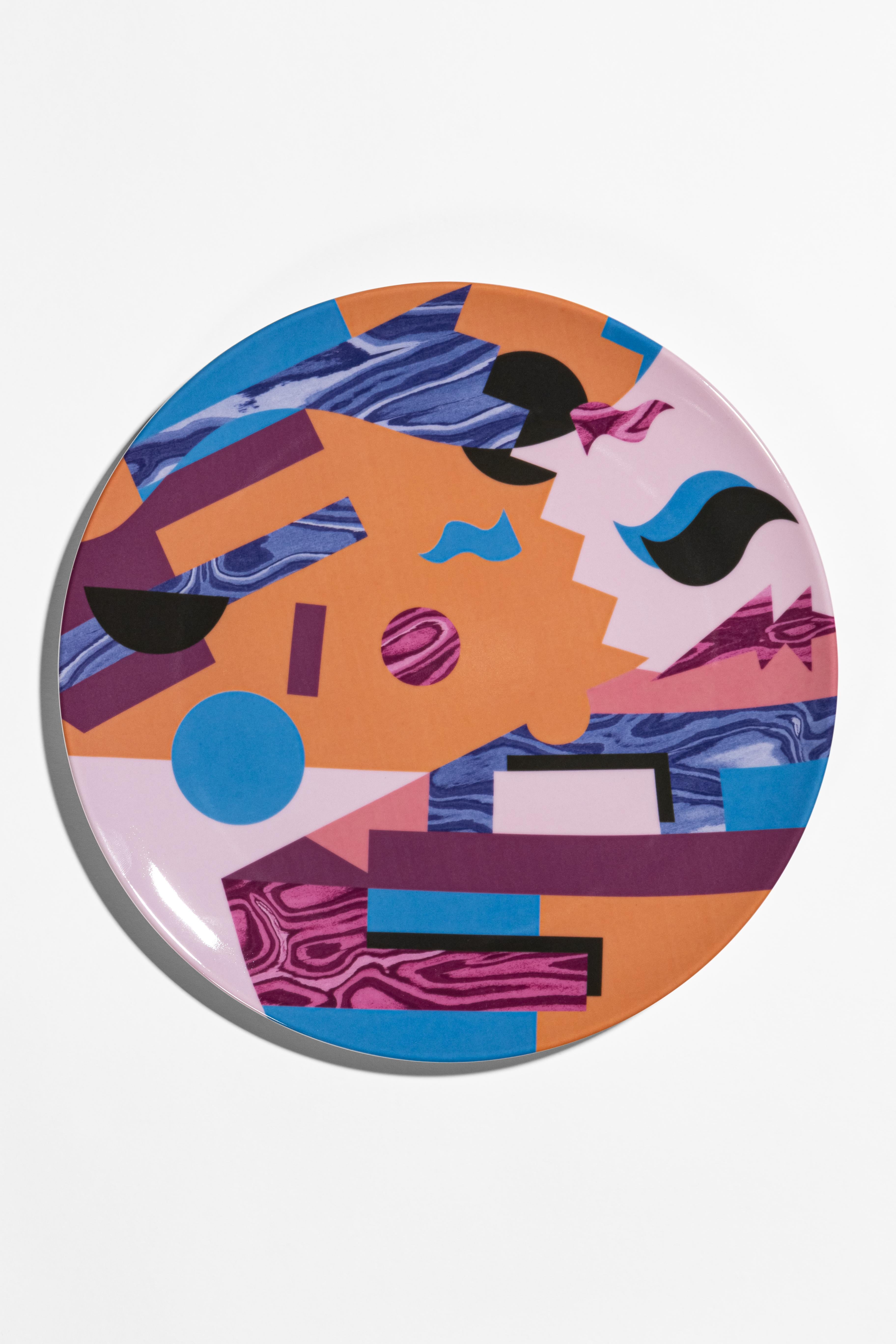 Alchimie, Seis Platos de Vajilla de Porcelana Contemporánea con Diseño Decorativo en venta 2