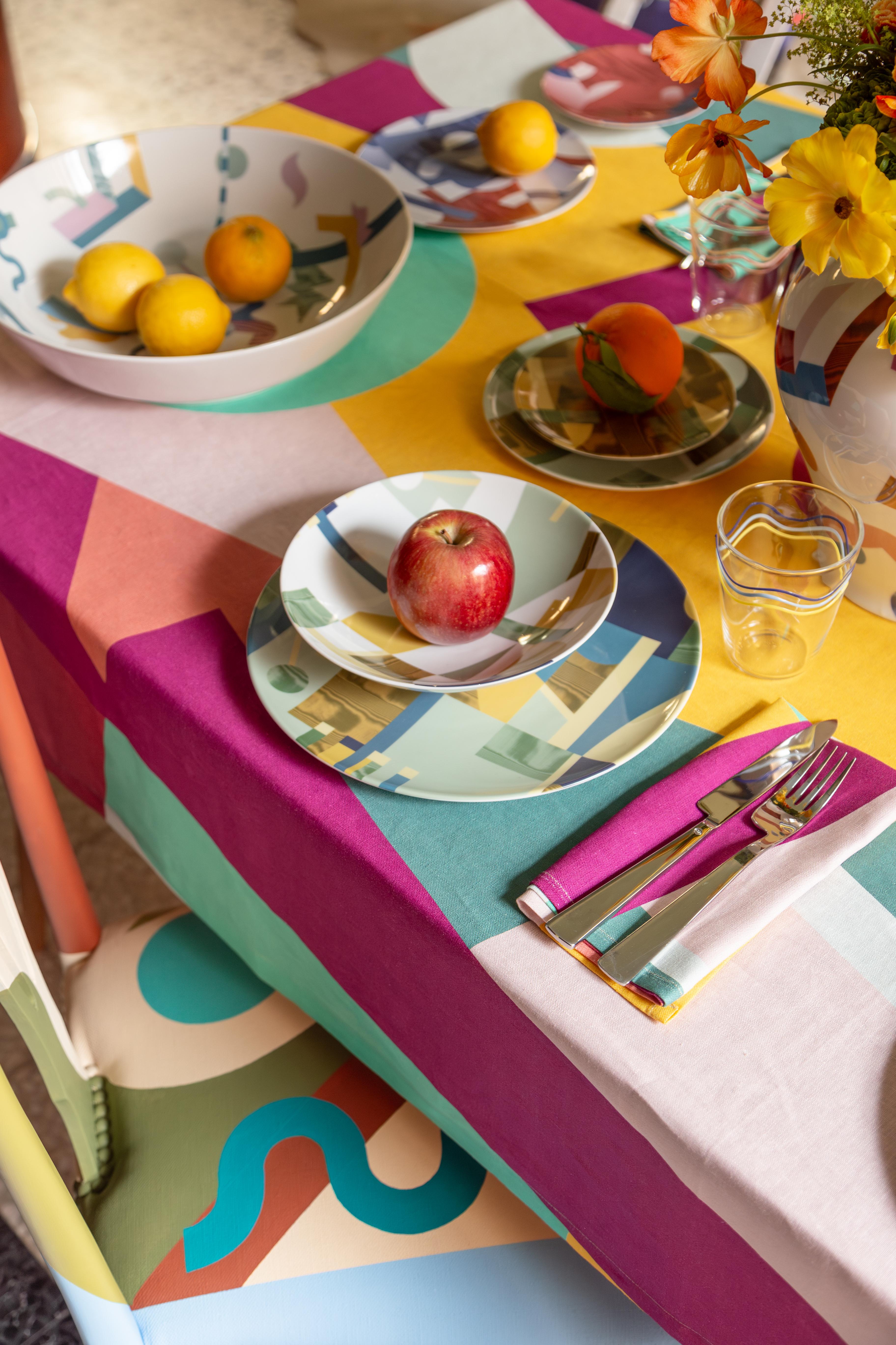 Alchimie, Six assiettes creuses contemporaines en porcelaine avec Design/One en vente 4
