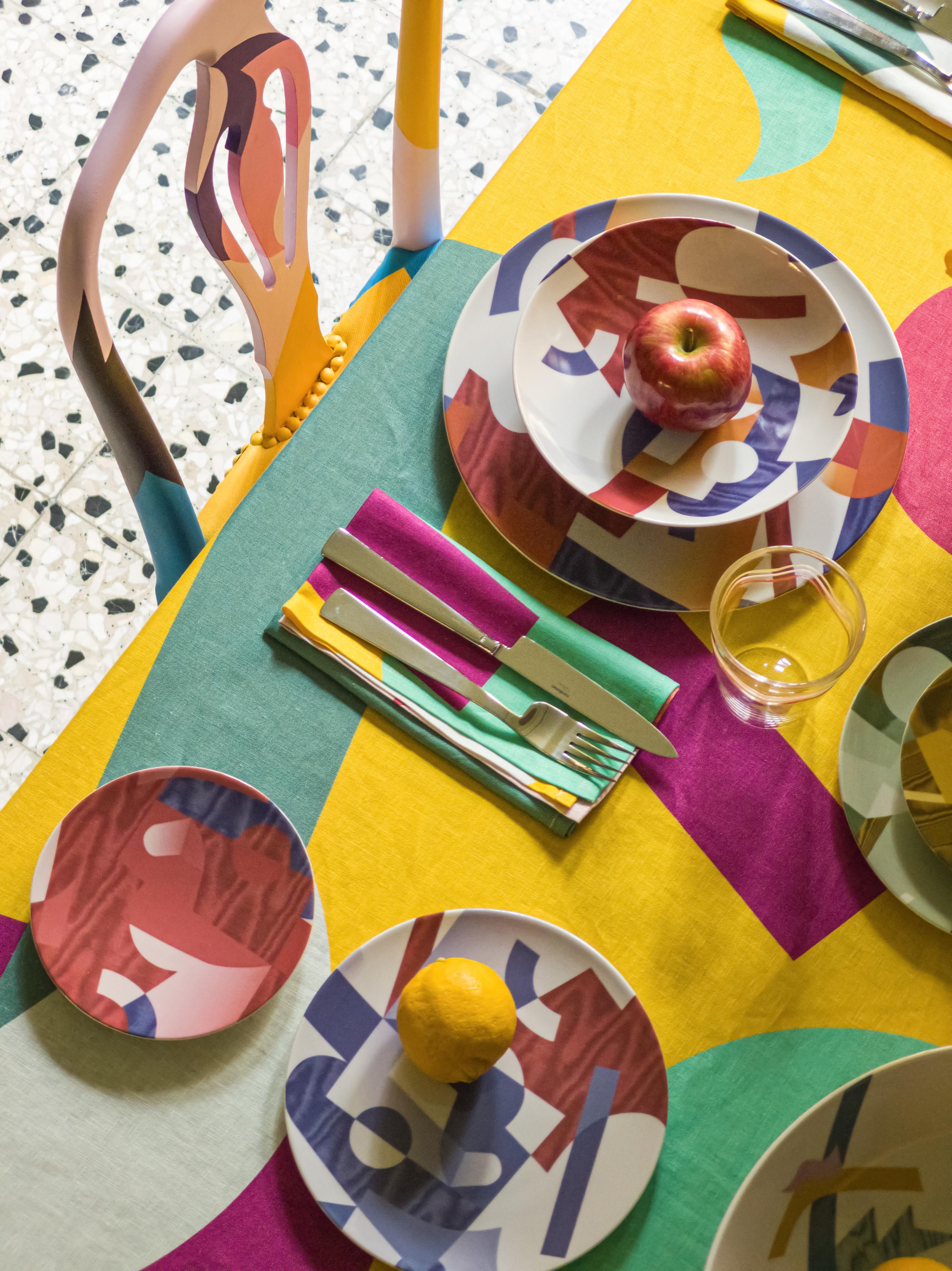 Alchimie, Six assiettes creuses contemporaines en porcelaine avec Design/One en vente 5