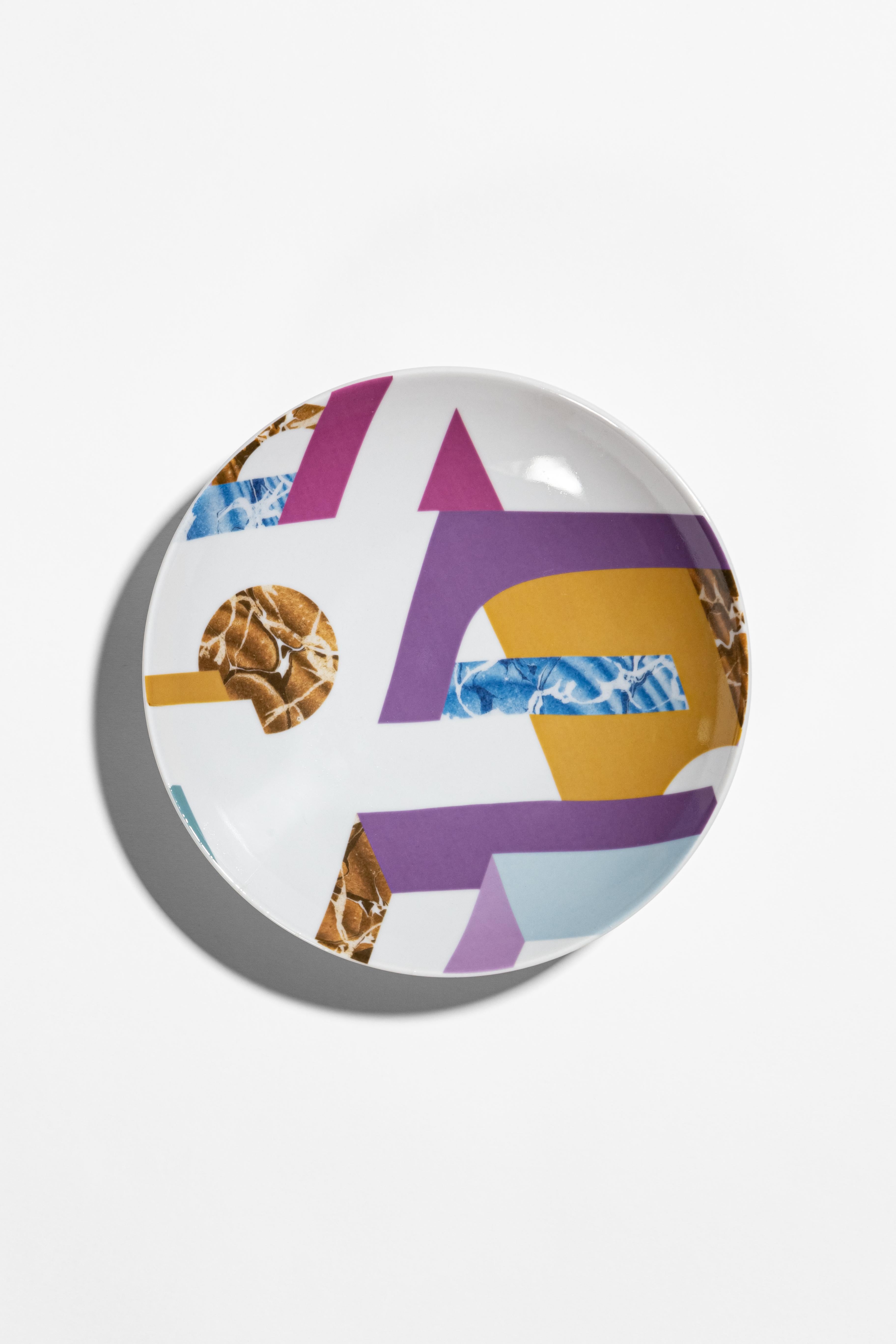 Moulé Alchimie, Six assiettes creuses contemporaines en porcelaine avec Design/One en vente