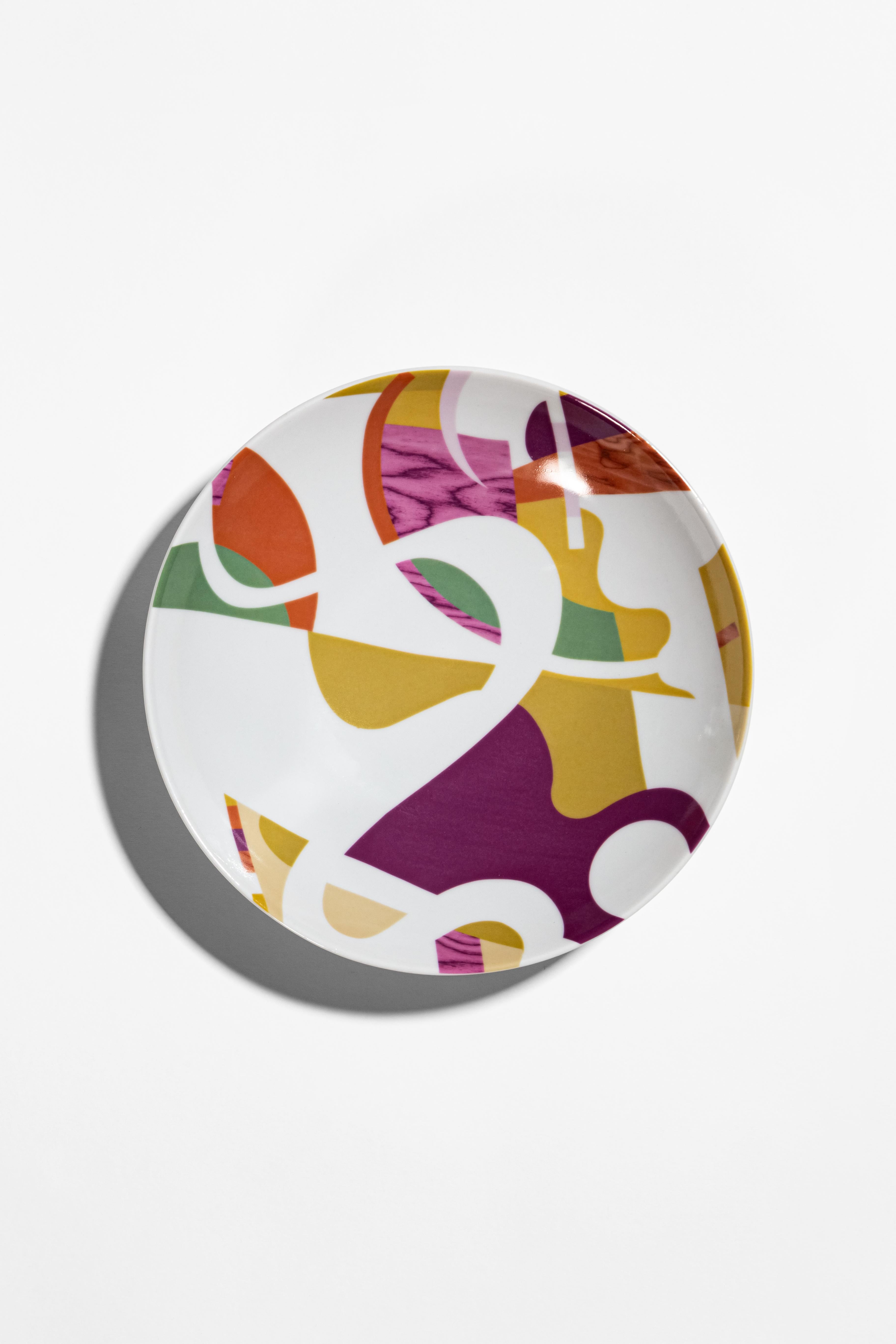 Porcelaine Alchimie, Six assiettes creuses contemporaines en porcelaine avec Design/One en vente