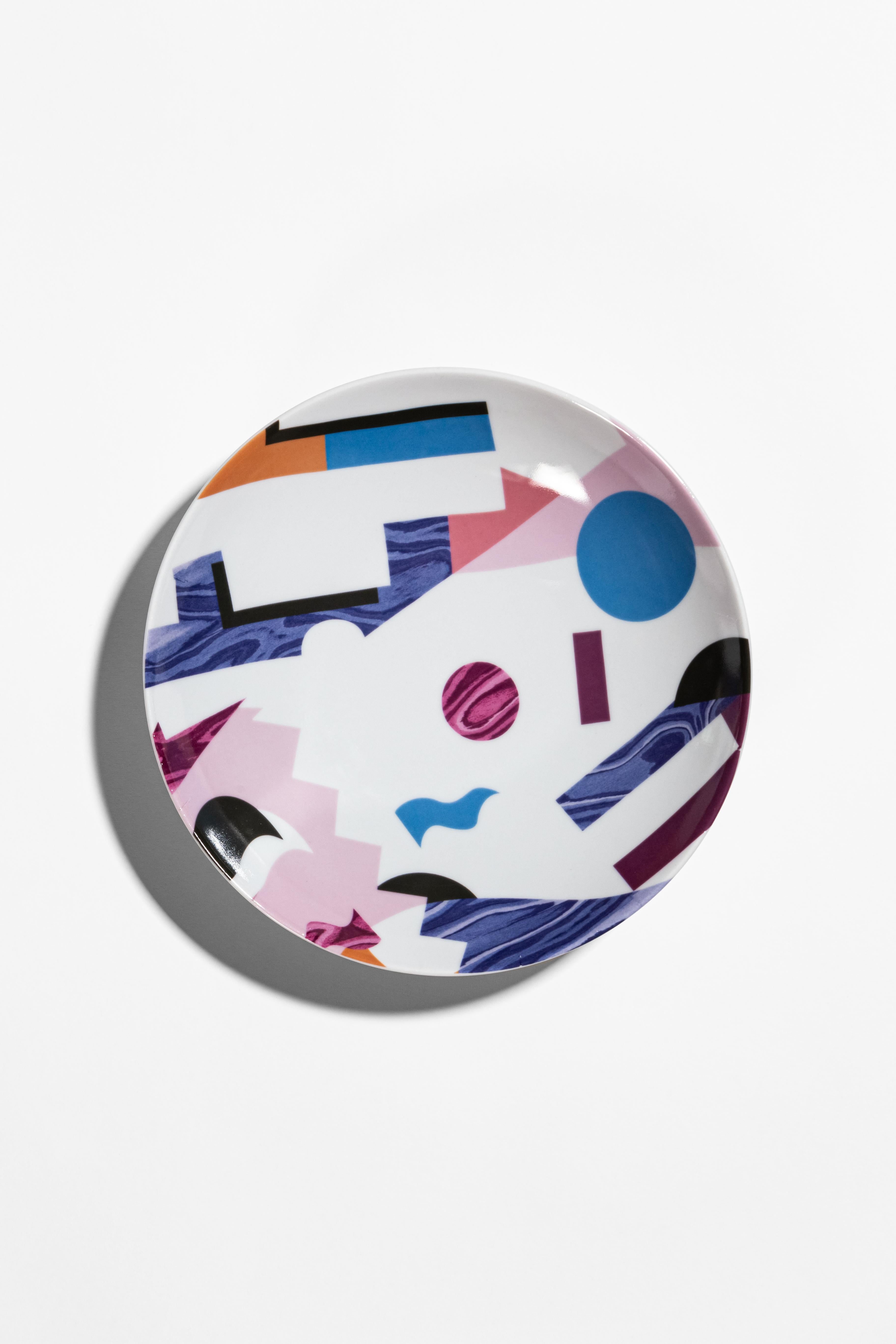 Alchimie, Six assiettes creuses contemporaines en porcelaine avec Design/One en vente 1