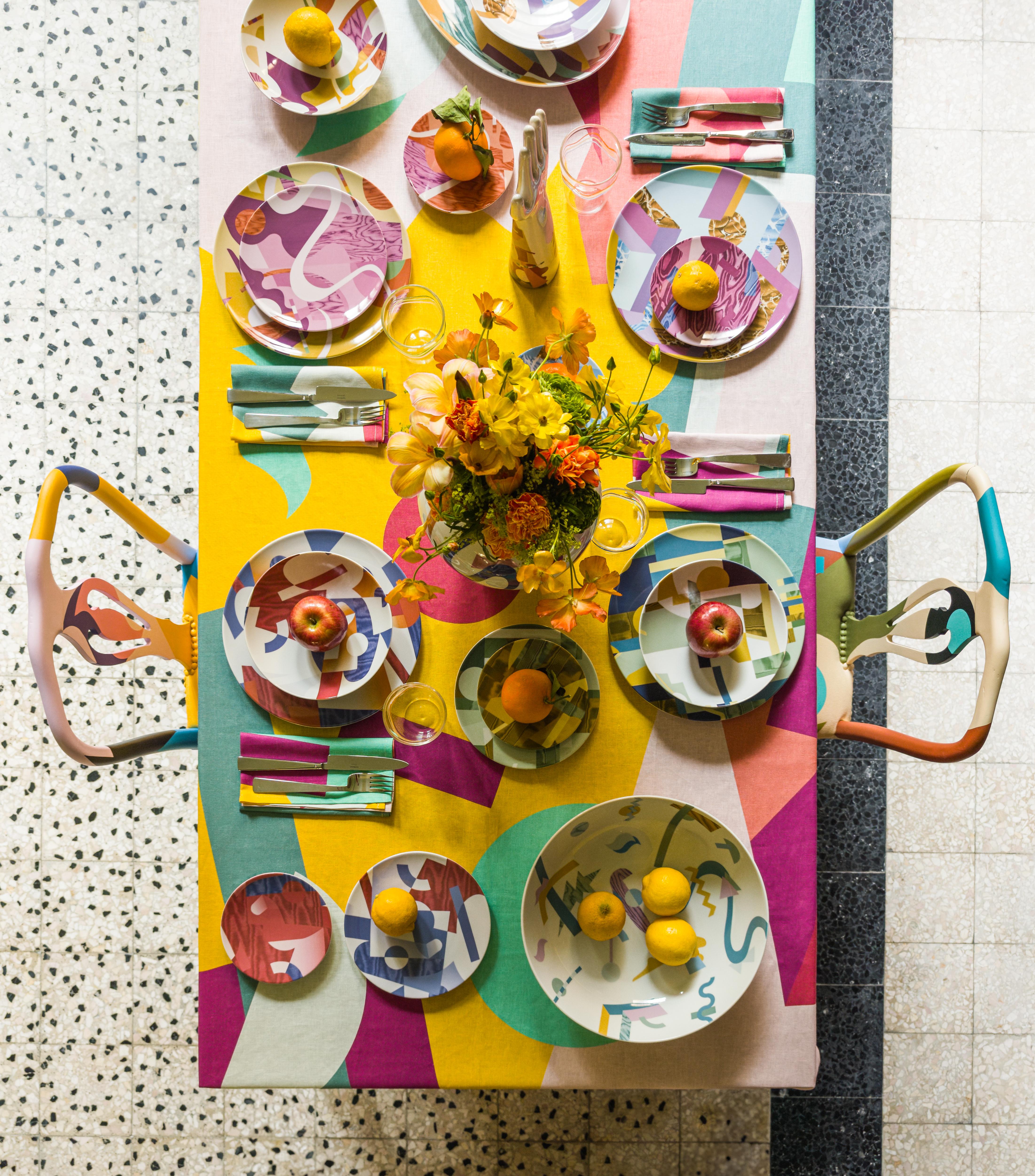Alchimie, Six assiettes creuses contemporaines en porcelaine avec Design/One en vente 2