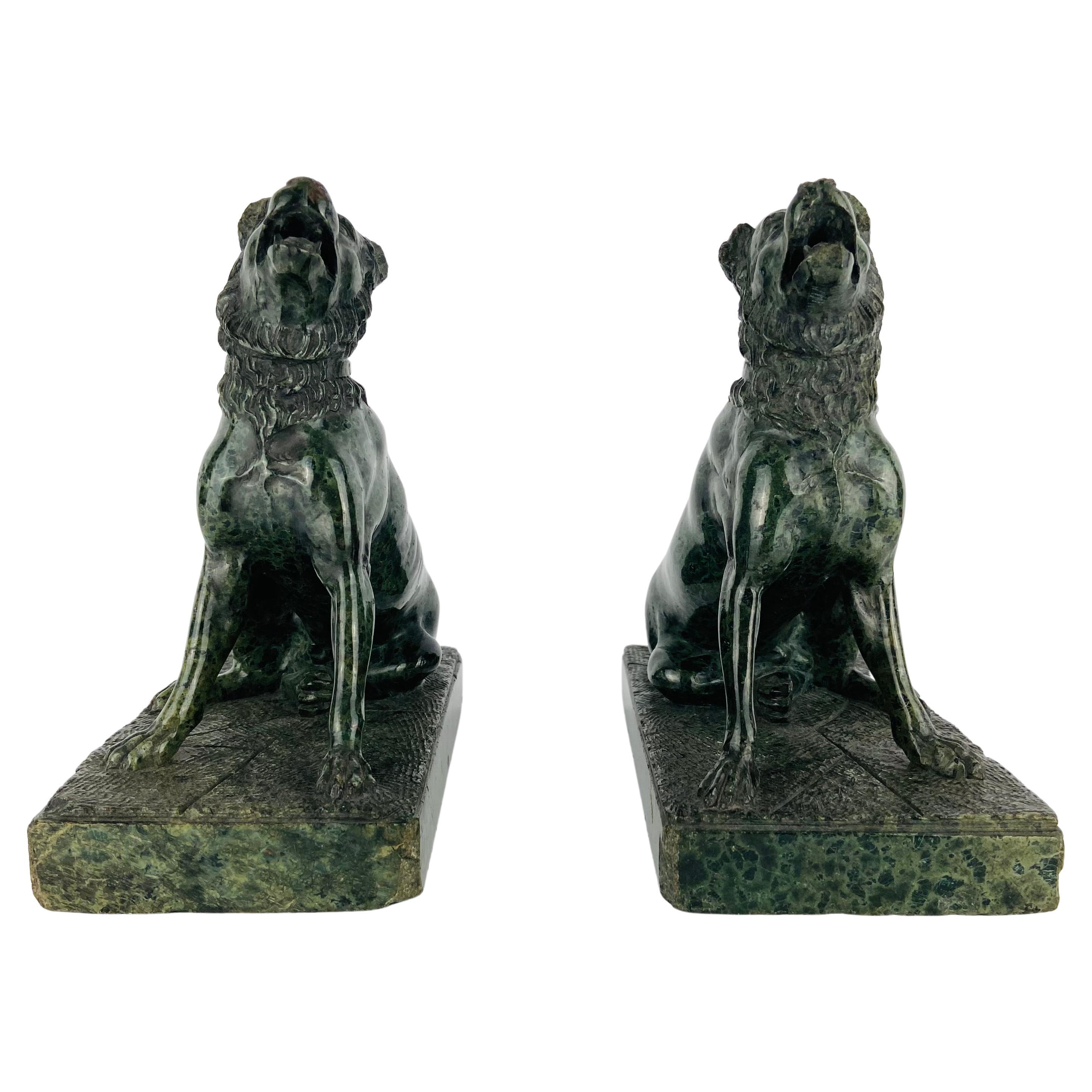 Alcibiades Dogs in serpentine, Italy, Grand Tour, ca. 1880

Discovered in around 1750 at Monte Cagnuolo in Italy, the original dog was thought to represent the famous mastiff hound owned by the Greek General Alcibiades and was carved in white