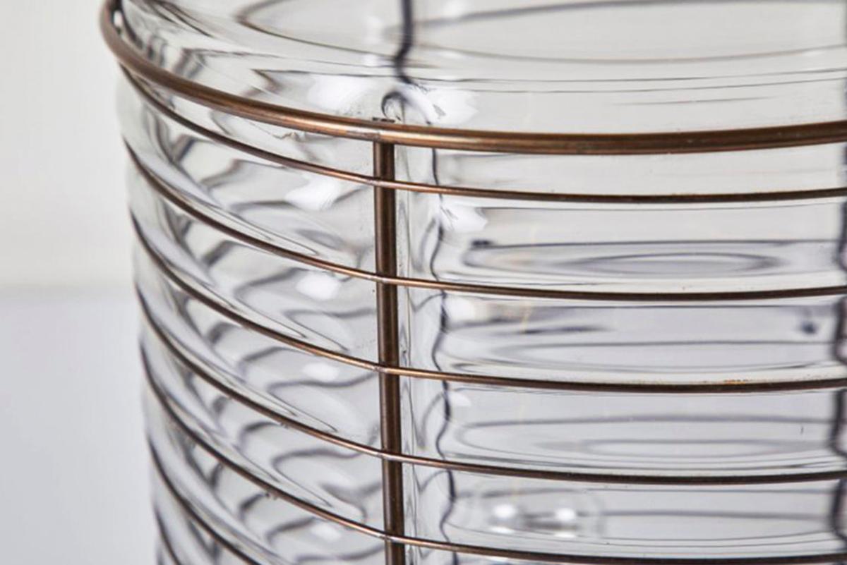Gae Aulenti 

Table lamp model “Alcinoo”
Manufactured by Artemide
Italy, 1975
Blown glass, chromed metal

Measurements
34.29 cm diameter x 62.23 in height
13.5 in diameter x 24.5 in height.