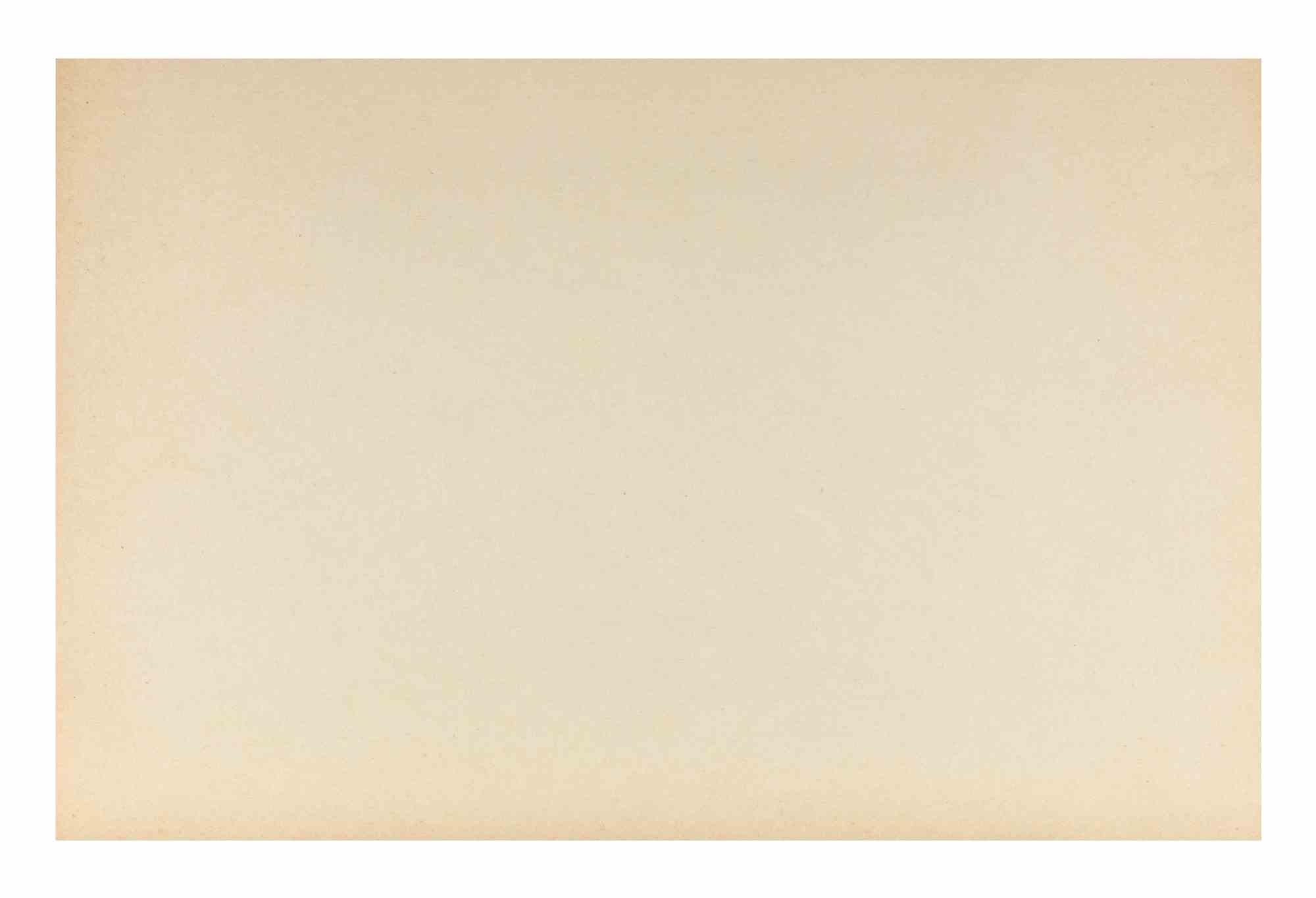 Paesaggio marino - Acquaforte di Alcione Gubellini - Metà del XX secolo in vendita 1