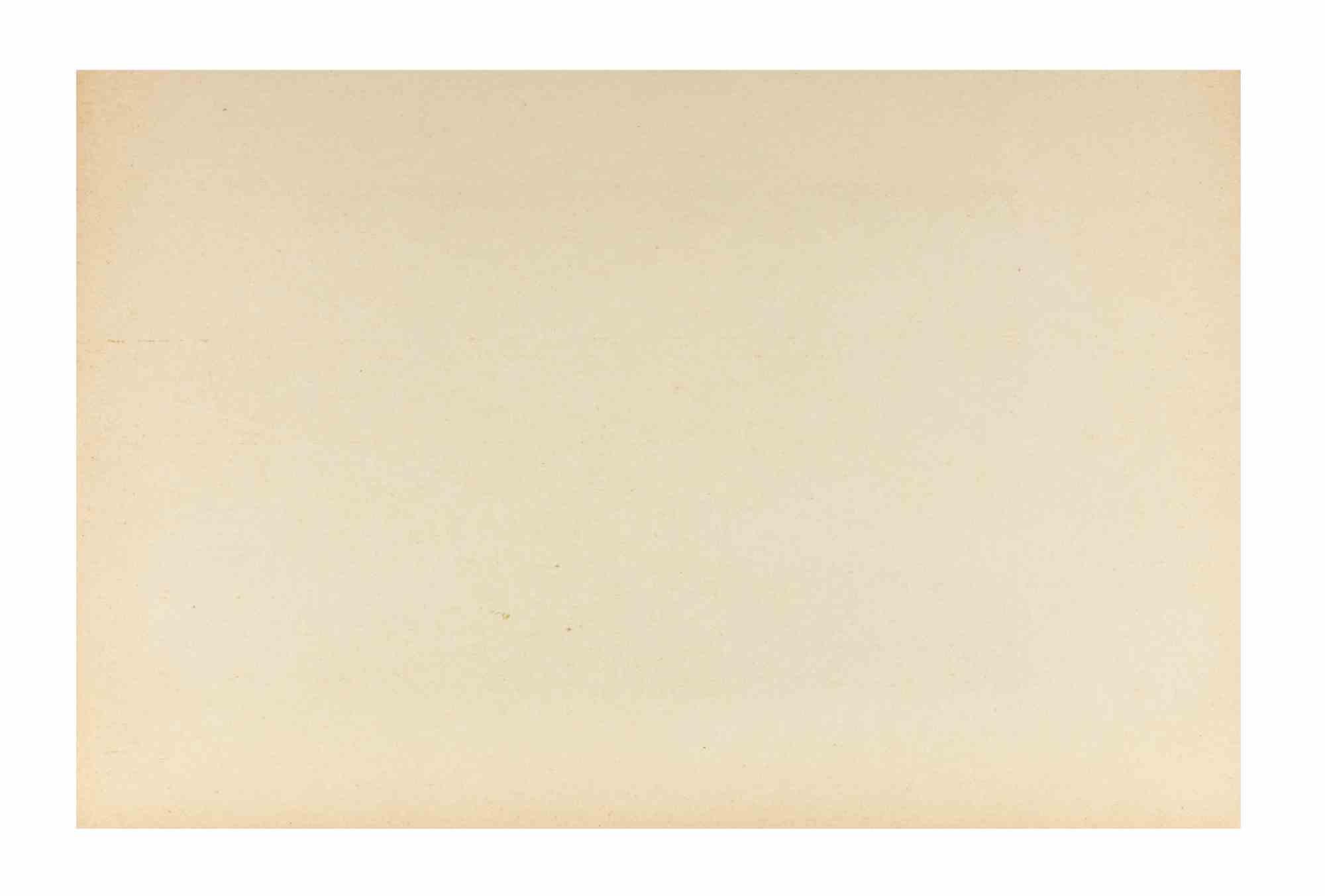 Paesaggio marino - Acquaforte di Alcione Gubellini - Metà del XX secolo in vendita 1