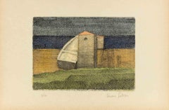 Seascape - Etching by Alcione Gubellini - Mid-20th Century