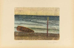 Seascape - Etching by Alcione Gubellini - Mid-20th Century