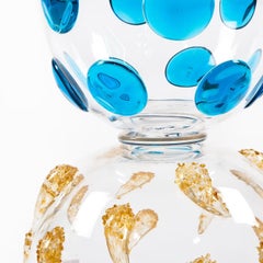 Alcor Vase by Ettore Sottsass, Hand-Blown Murano Glass, Memphis 1983, Italy