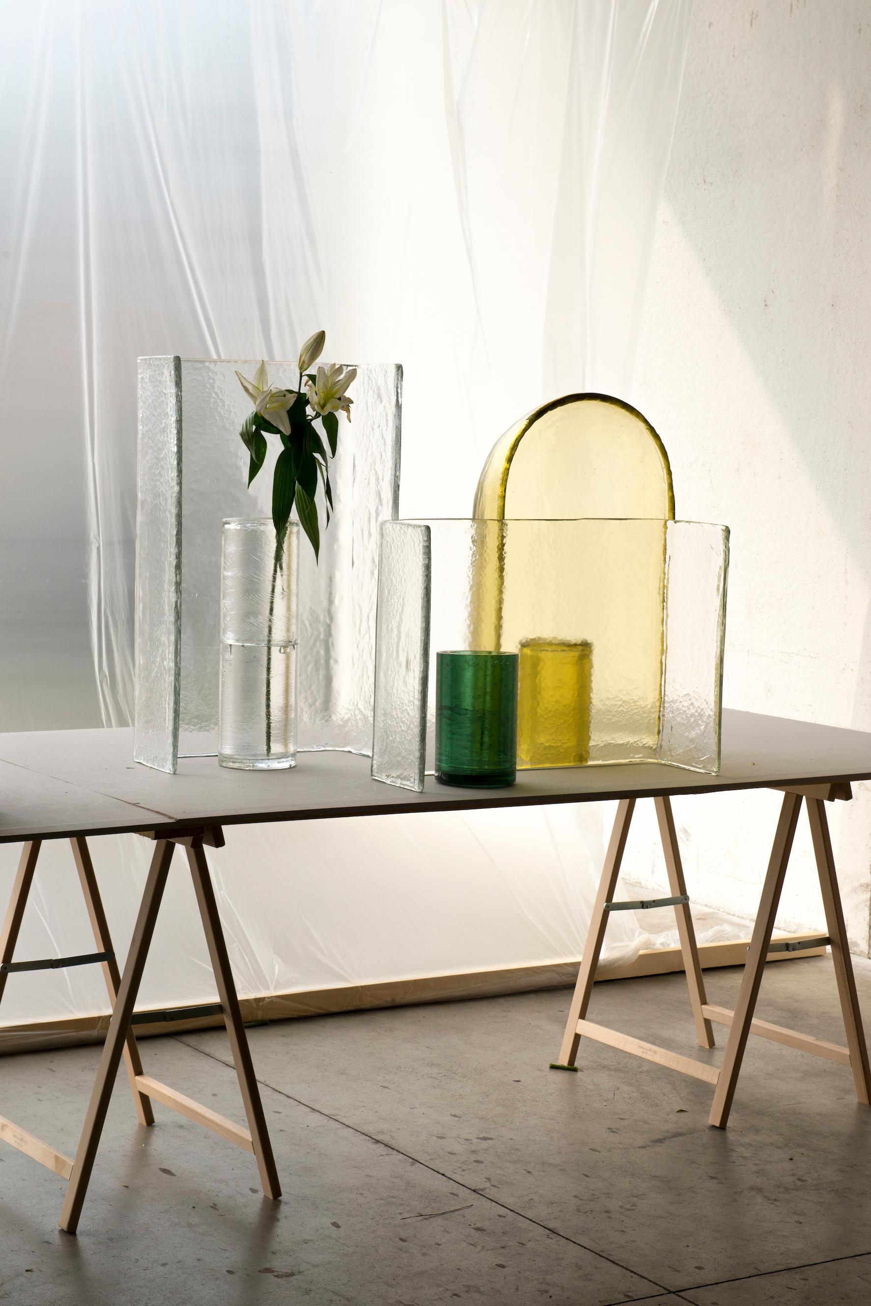 Italian Alcova by Ronan and Erwan Bouroullec — Cast Glass Vase Collection — Set 02 For Sale