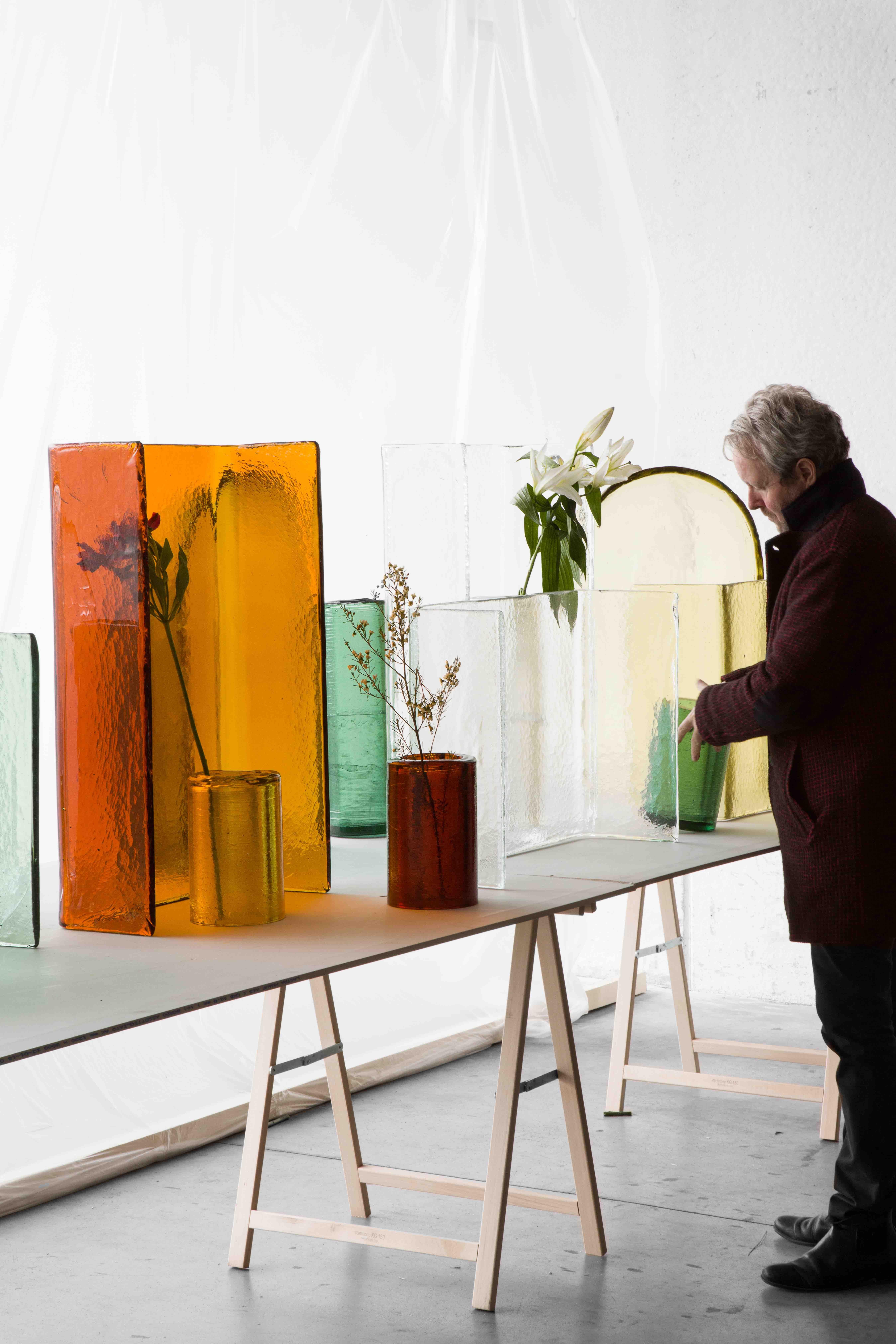 Alcova by Ronan and Erwan Bouroullec — Cast Glass Vase Collection — Set 04 In New Condition For Sale In London, GB