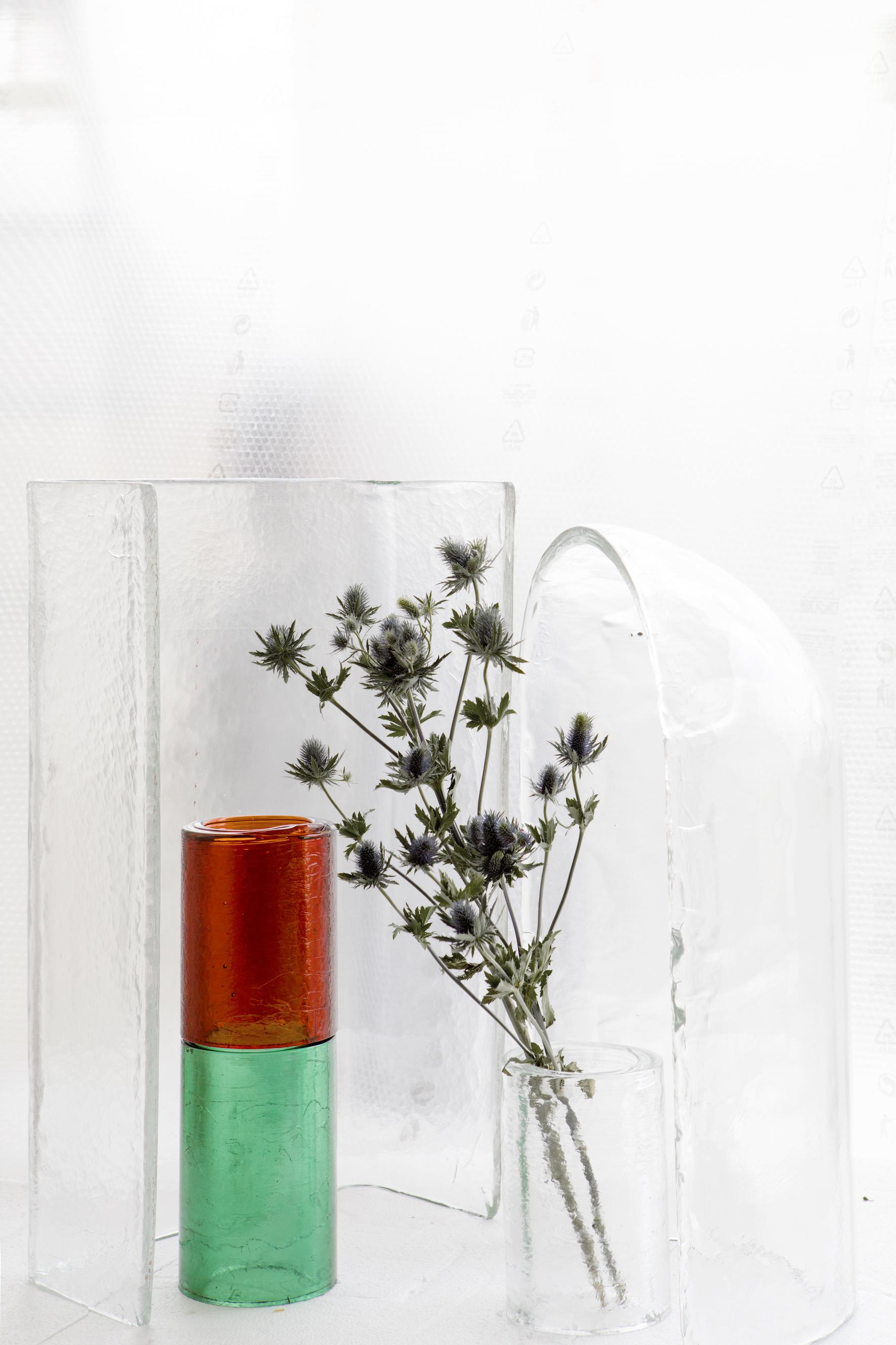Verre Collection de vases en verre coulé Alcova de Ronan et Erwan Bouroullec - Ensemble 05 en vente