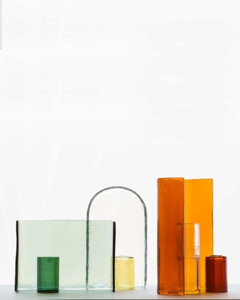 Glass ALCOVA Collection vases by Ronan and Erwan Bouroullec for Wonderglass For Sale
