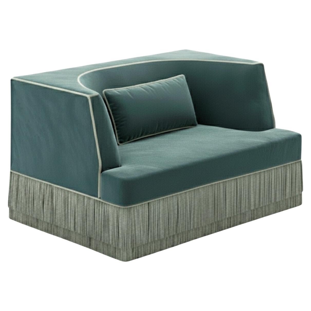 Poltrona Alcove Couture Edition in velluto di alpaca con frange