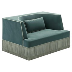 Poltrona Alcove Couture Edition in velluto di alpaca con frange