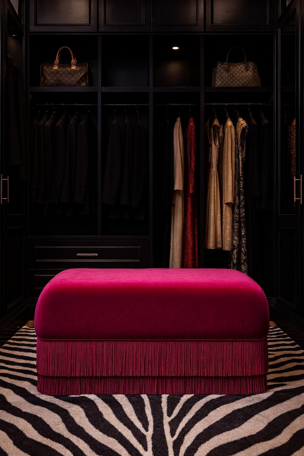 Alcove Fringe Sofa with Ottoman – Linear Form & Curved Back in Green Velvet For Sale 2