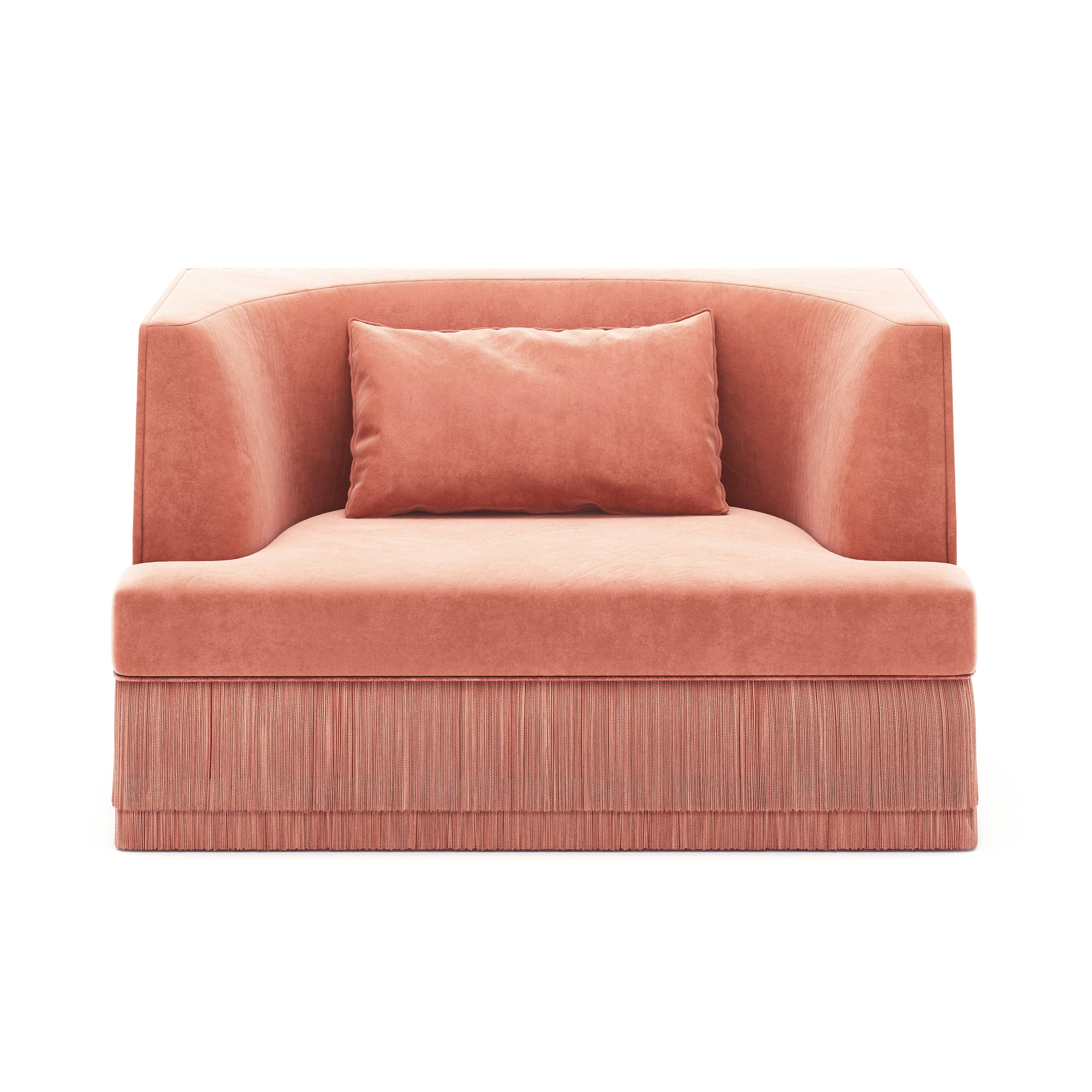 A sculptural statement piece defined by its architectural silhouette and introspective form. The Alcove Sofa embraces a bold exterior — rectangular and linear — that gently reveals a soft, concave inner curve. The design evokes the feeling of a