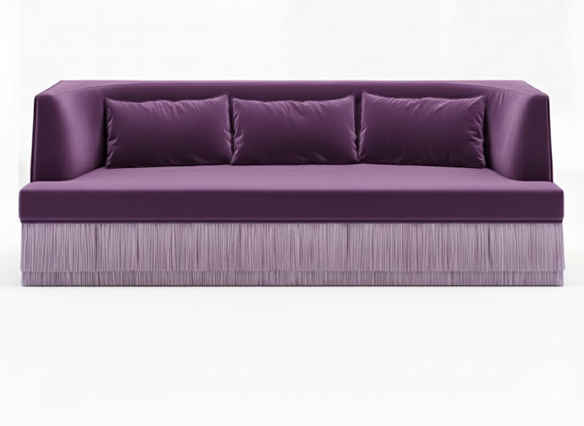 A sculptural statement piece defined by its architectural silhouette and introspective form. The Alcove Sofa embraces a bold exterior — rectangular and linear — that gently reveals a soft, concave inner curve. The design evokes the feeling of a