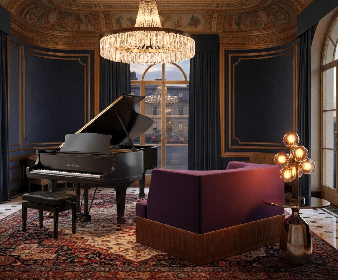 Upholstery Alcove Linear Sofa In Alpaca Velvet With Fringe Skirt, Sidani Design For Sale